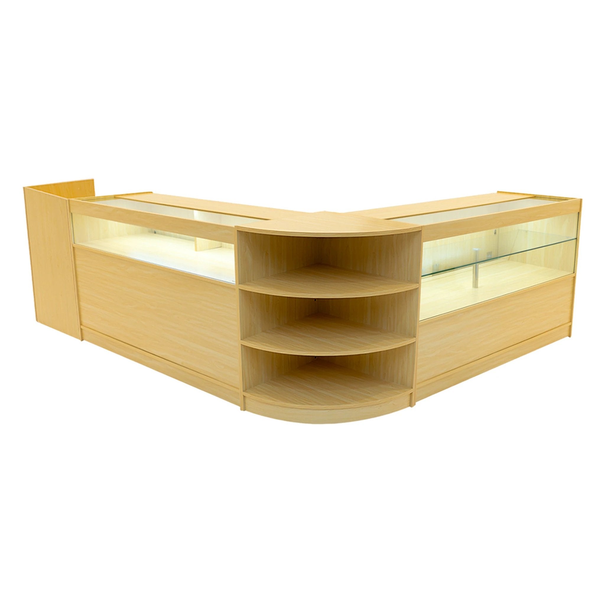 Monster Shop Europa LED Shop Counter Set B1500, C1500, TB60 & LM60 - Maple -