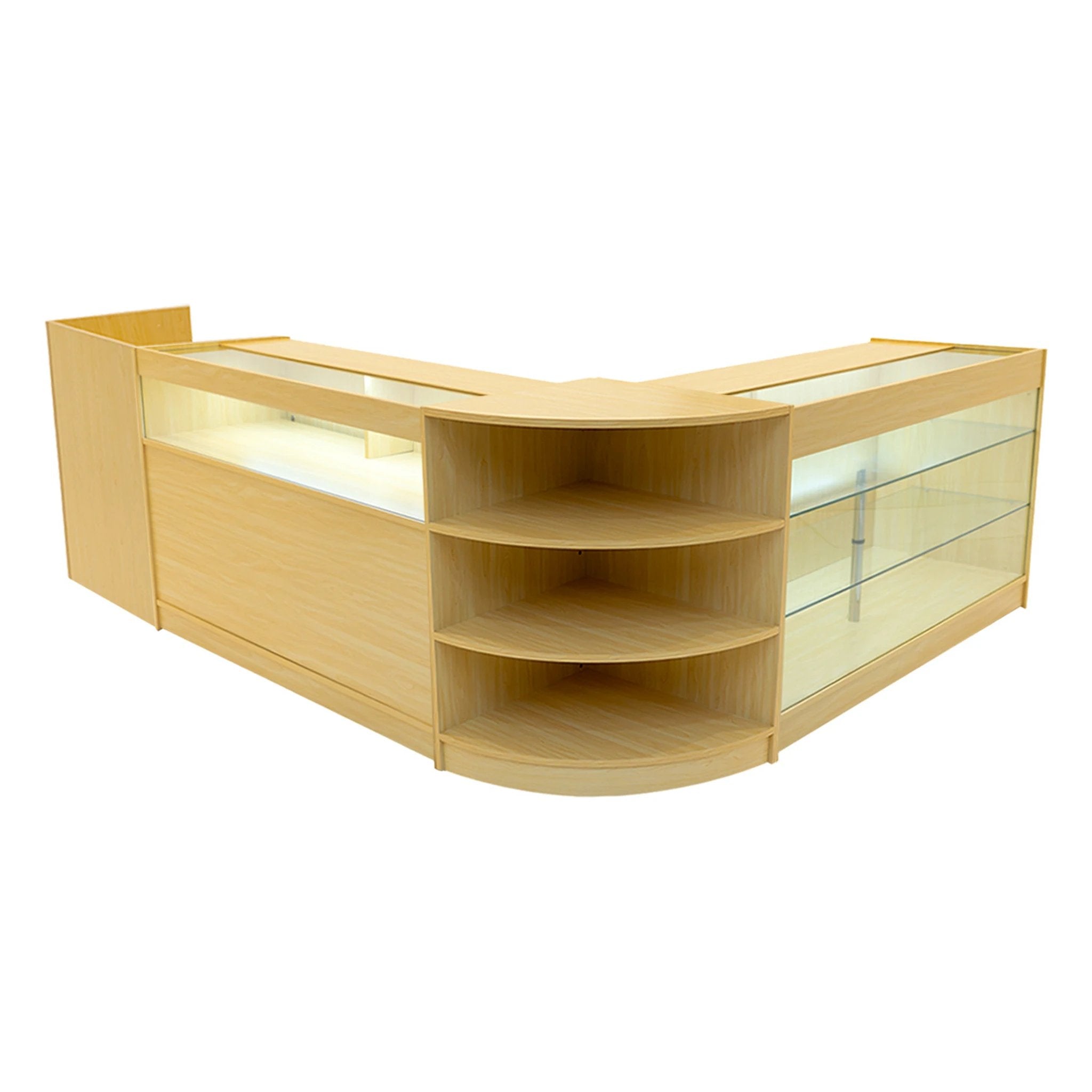 Monster Shop Hyperion LED Shop Counter Set K1500, B1500, TB60 & LM60 - Maple -