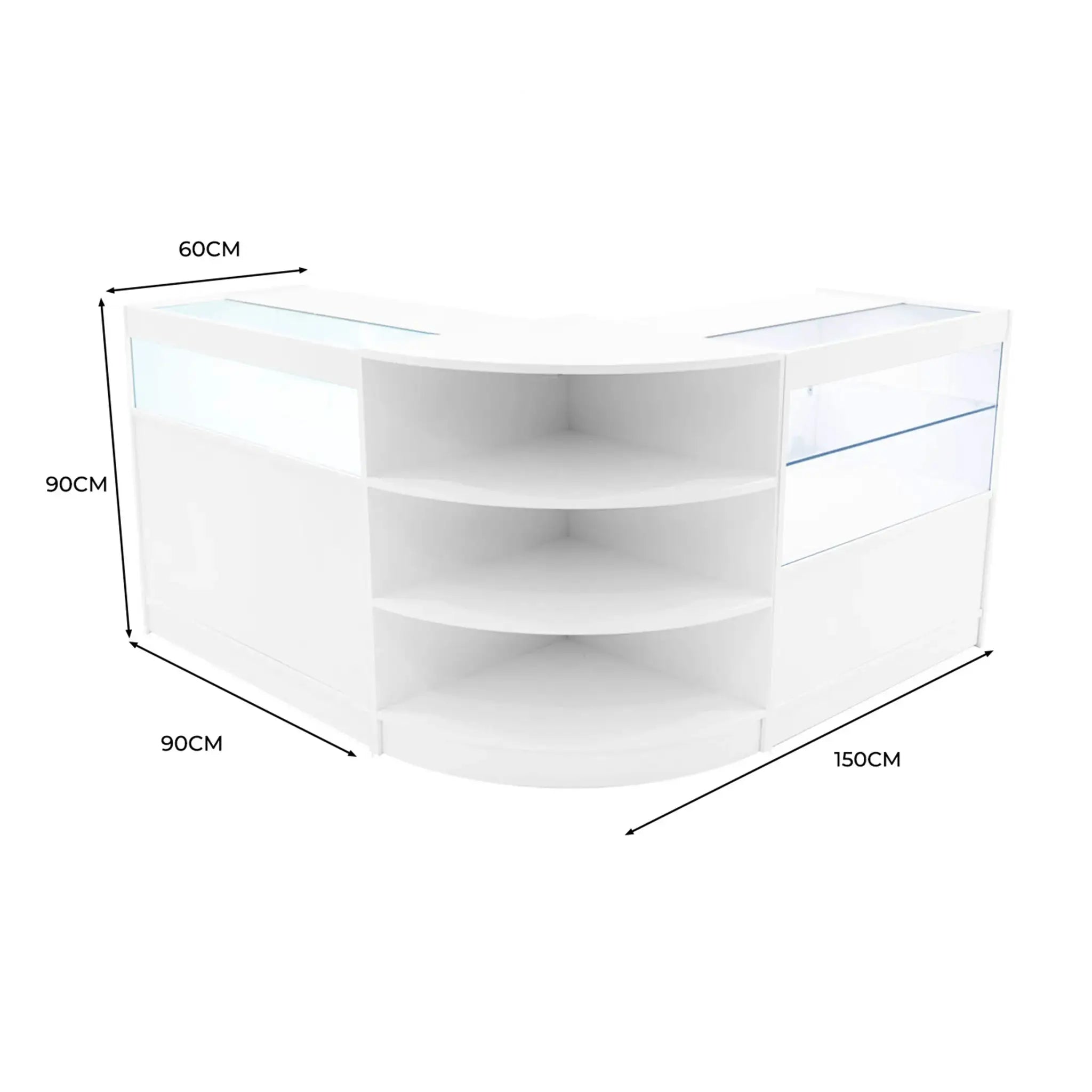 Monster Shop Harmonia LED Shop Counter Set B900, C900 & LM60 - White -