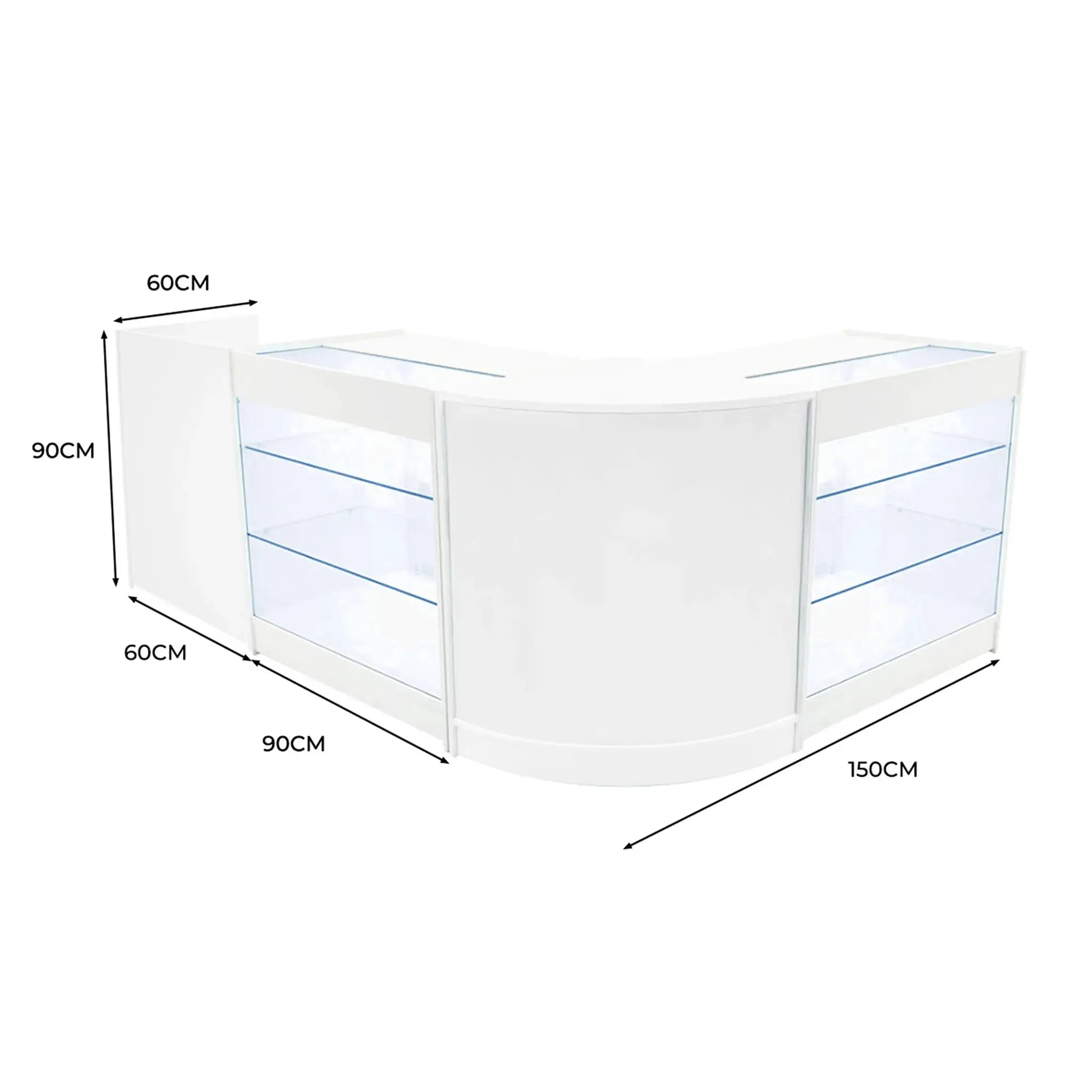 Monster Shop Aries LED Shop Counter Set CM60, TB60 & 2 x K900 - White -