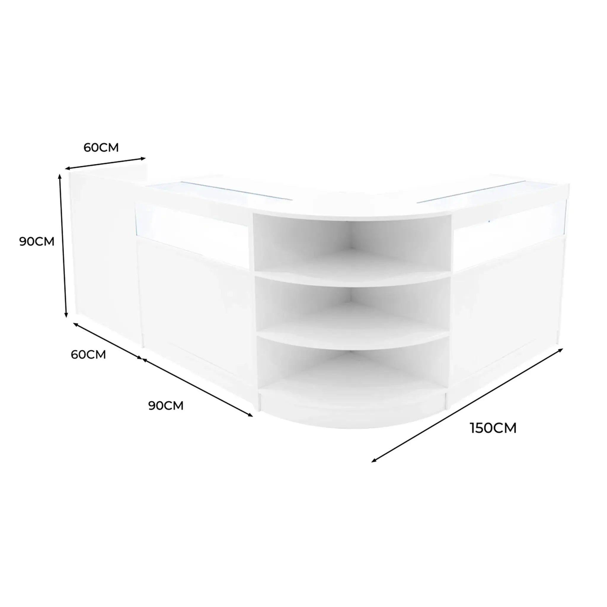 Monster Shop Sagittarius LED Shop Counter Set LM60, TB60 & 2 x B900 - White -