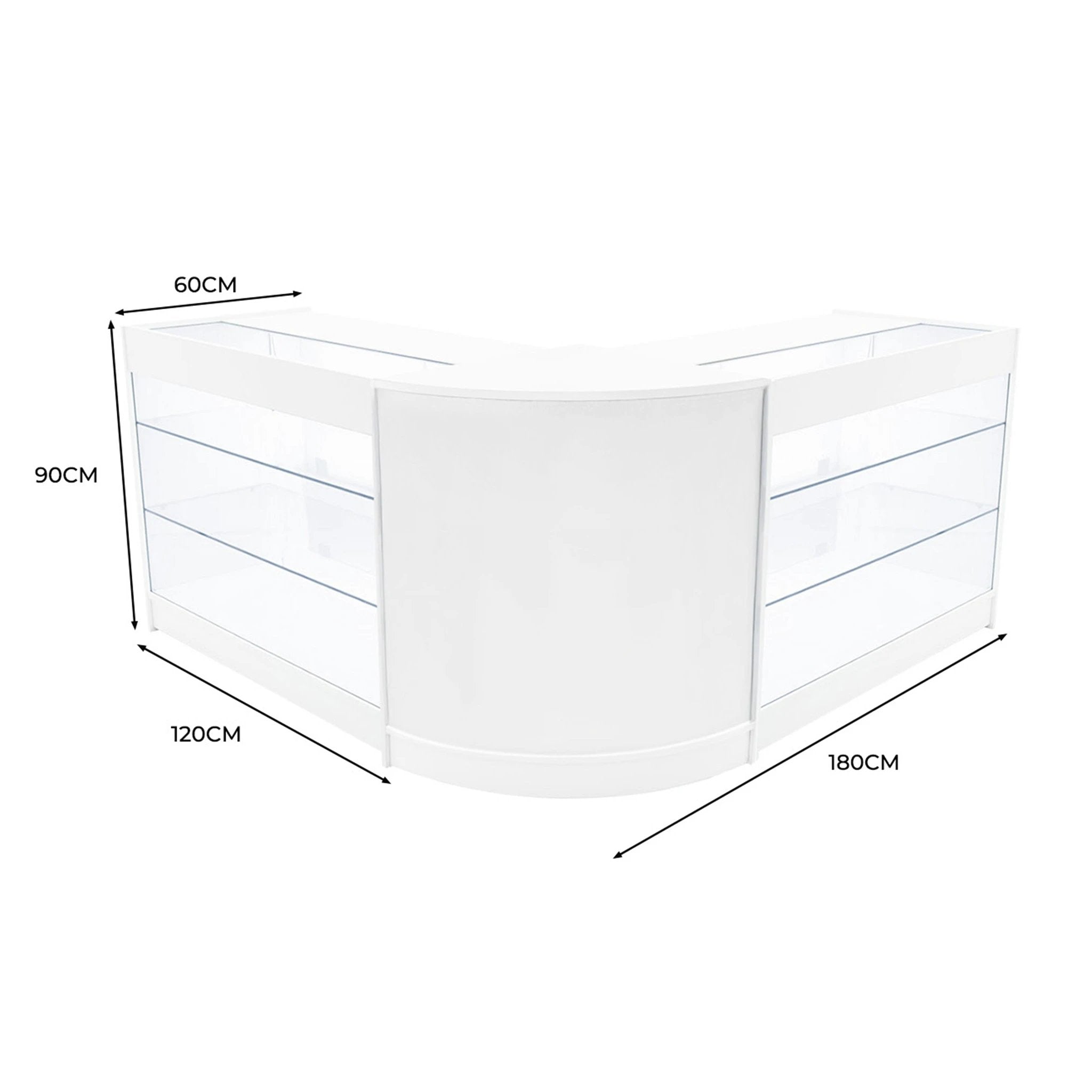 Monster Shop Helios LED Shop Counter Set CM60 & 2 x K1200 - White -