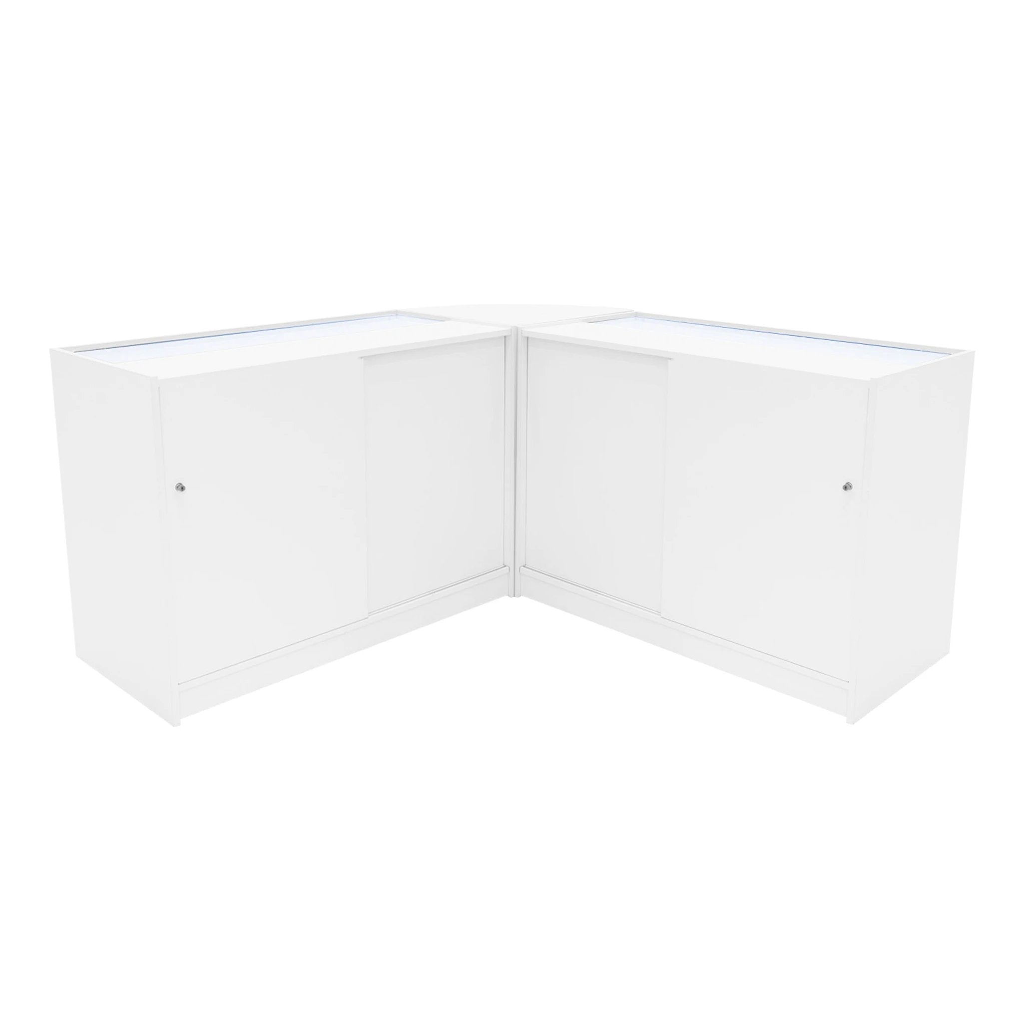 Monster Shop Adonis LED Shop Counter Set B1200, C1200 & CM60 - White -