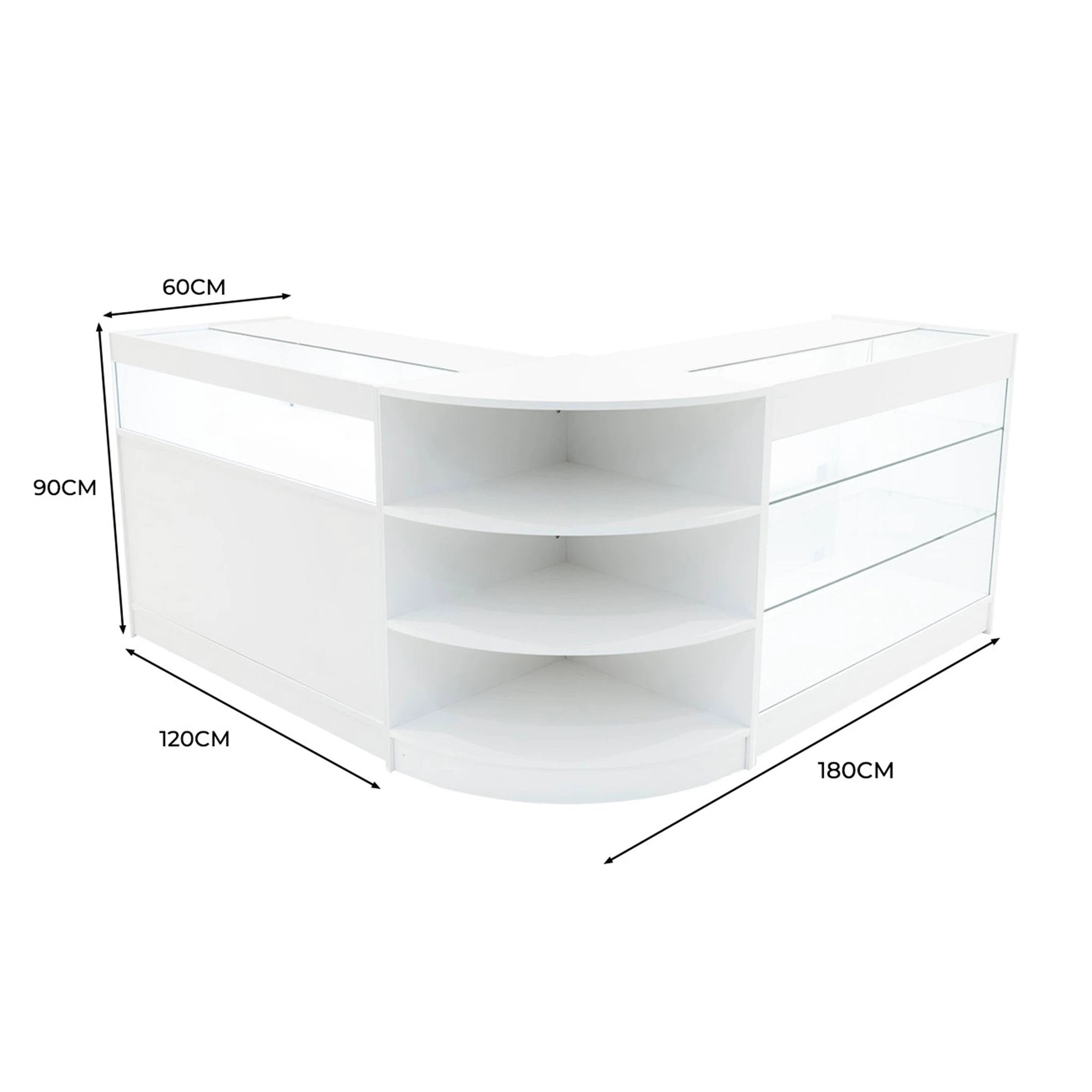 Monster Shop Demeter LED Shop Counter Set K1200, B1200 & LM60 - White -