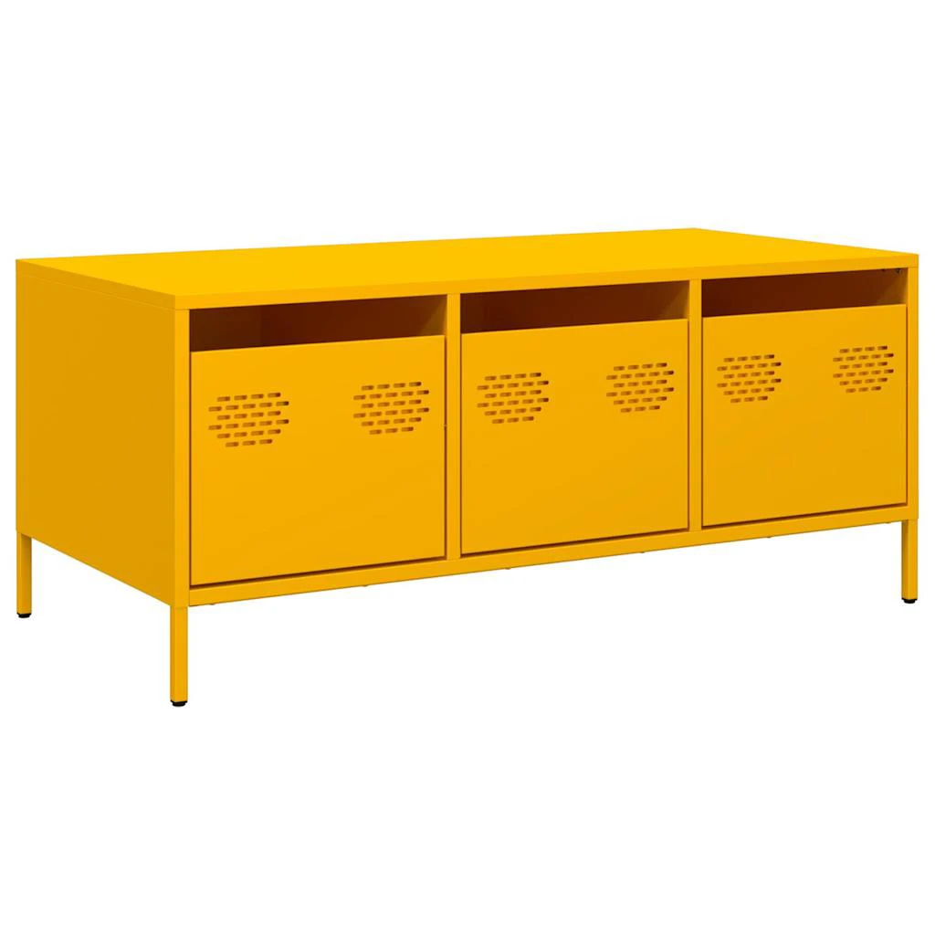 VidaXL Coffee Table 101.5x50x43.5 Mustard Steel by vidaXL