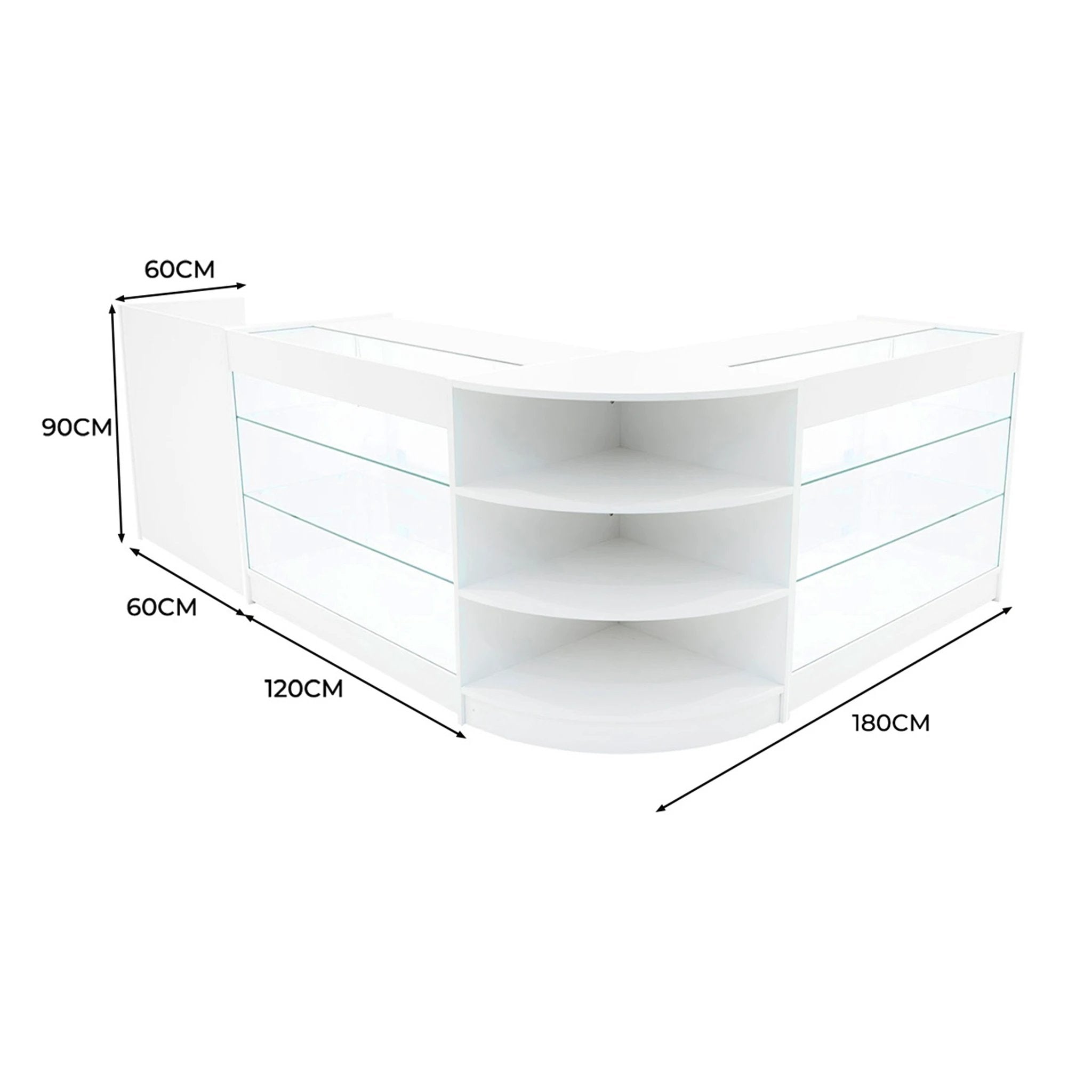 Astro LED Shop Counter Set LM60, TB60 & 2 x K1200 - White by Monster Shop