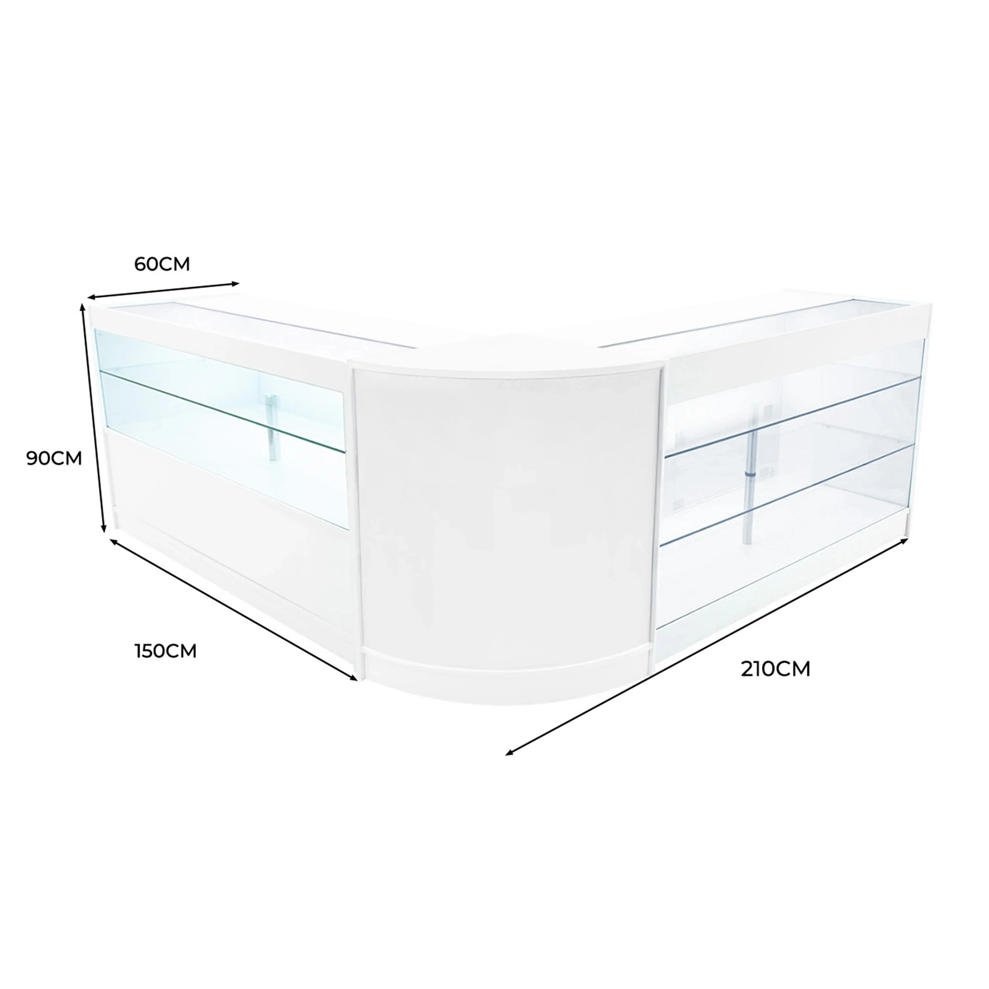 Monster Shop Hera LED Shop Counter Set K1500, C1500 & CM60 - White -