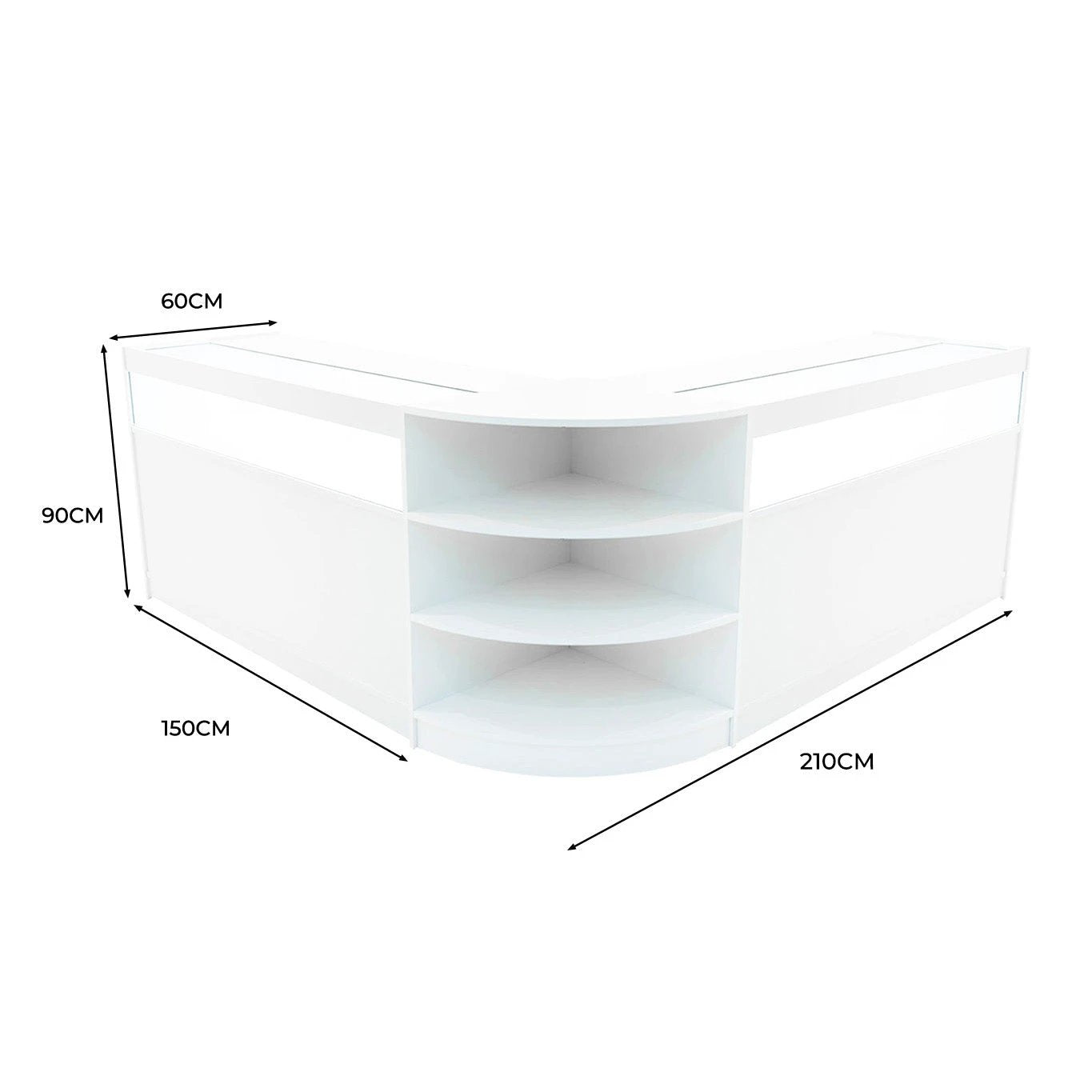 Monster Shop Theseus LED Shop Counter Set LM60 & 2 x B1500 - White -