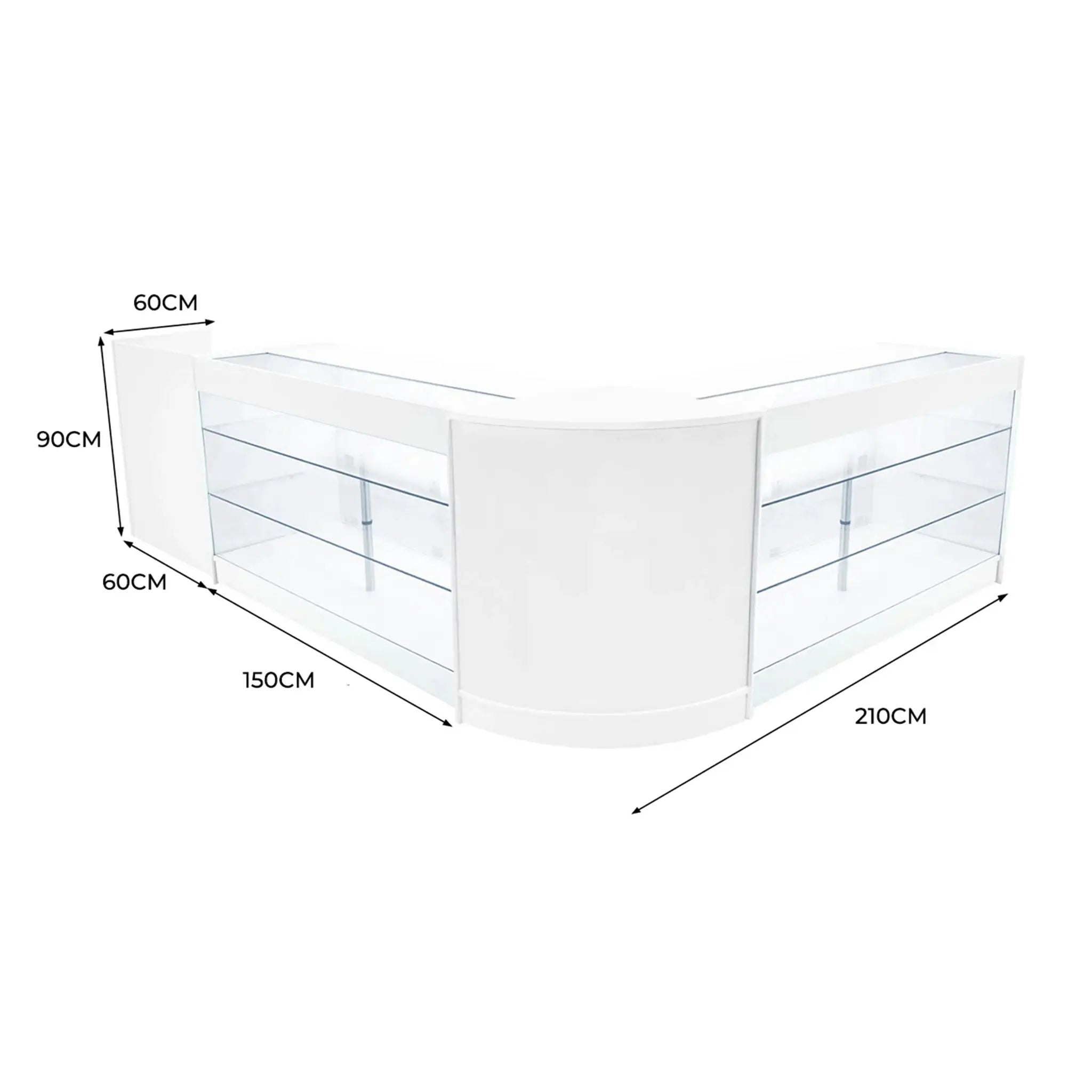 Monster Shop Aries LED Shop Counter Set CM60, TB60 & 2 x K1500 - White -