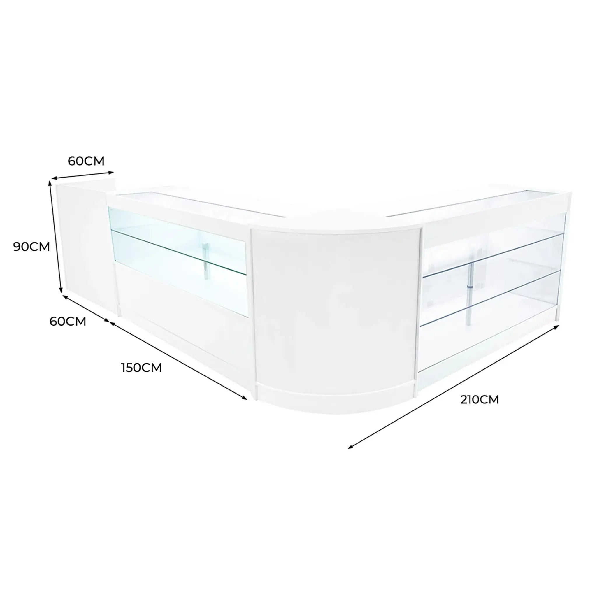 Monster Shop Vega LED Shop Counter Set K1500, C1500, TB60 & CM60 - White -
