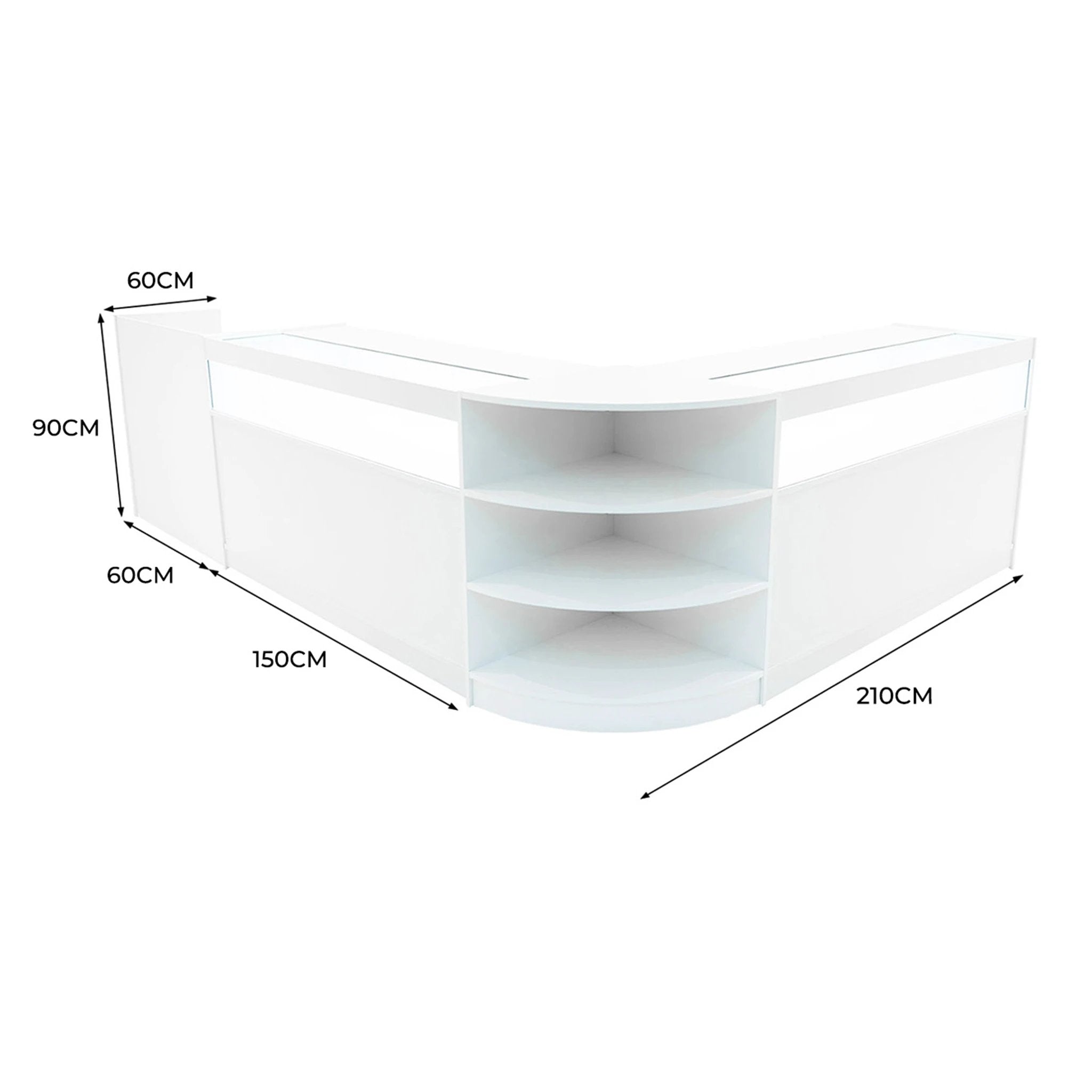 Monster Shop Sagittarius LED Shop Counter Set LM60, TB60 & 2 x B1500 - White -