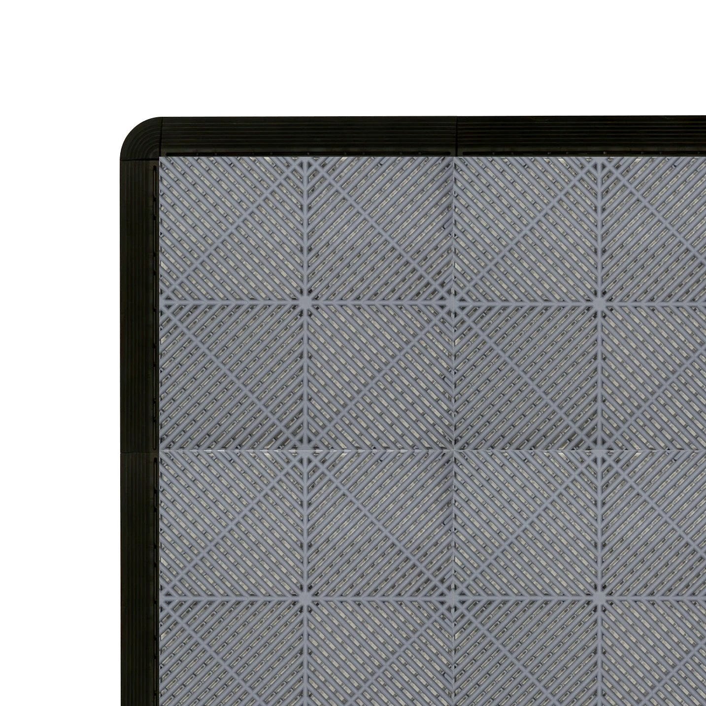 Vented Garage Floor Tiles x 120 With Edges - Grey by Monster Shop