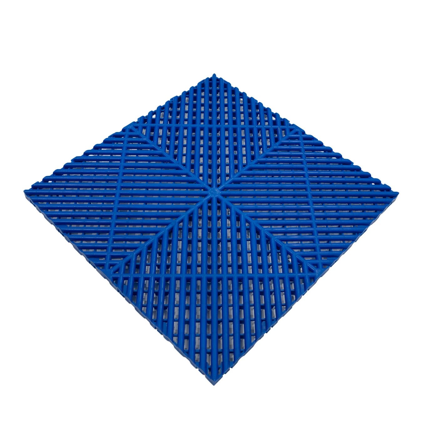 Vented Garage Floor Tiles x 120 With Edges - Blue by Monster Shop