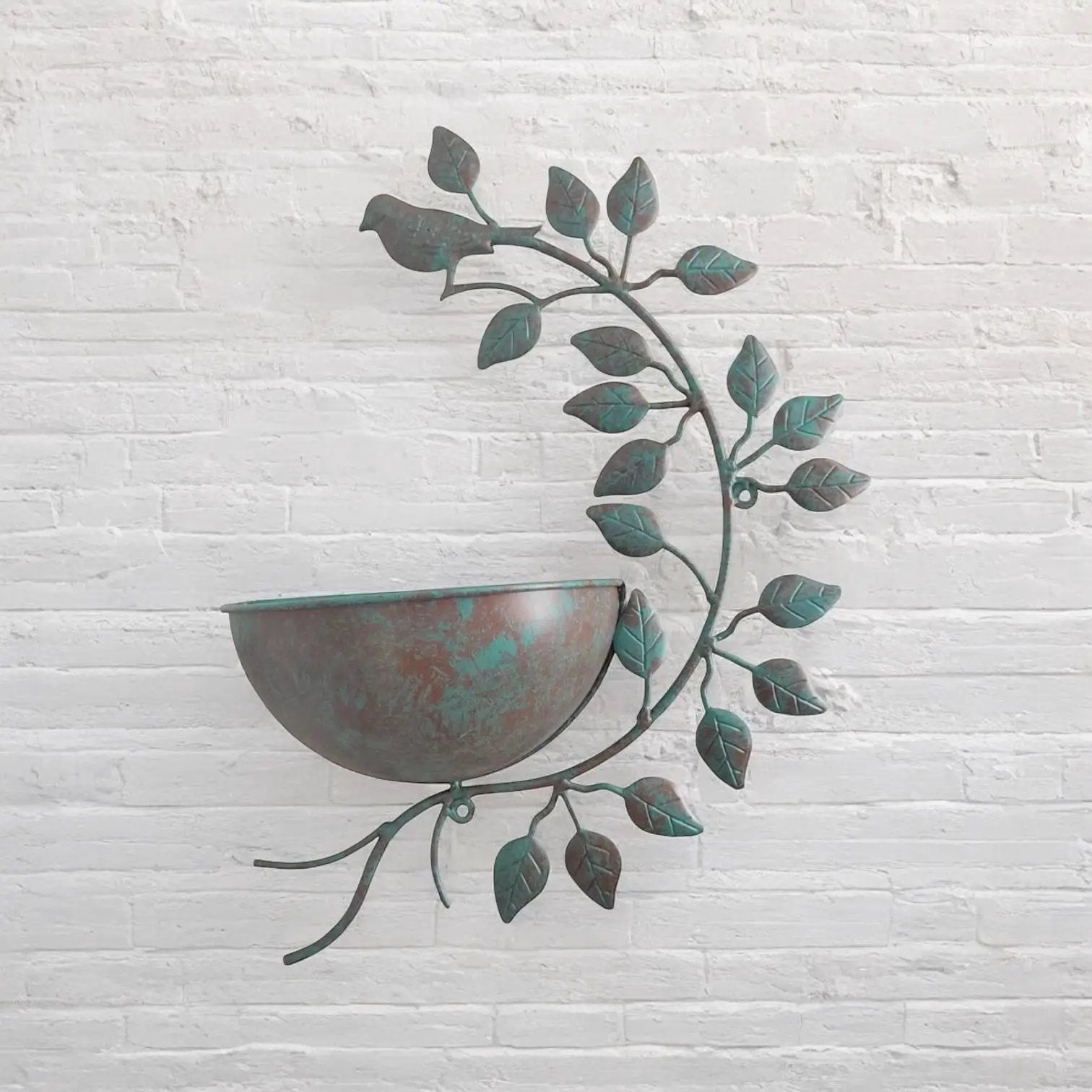 MSL 42CM GREEN METAL GARDEN PLANTER - Planters