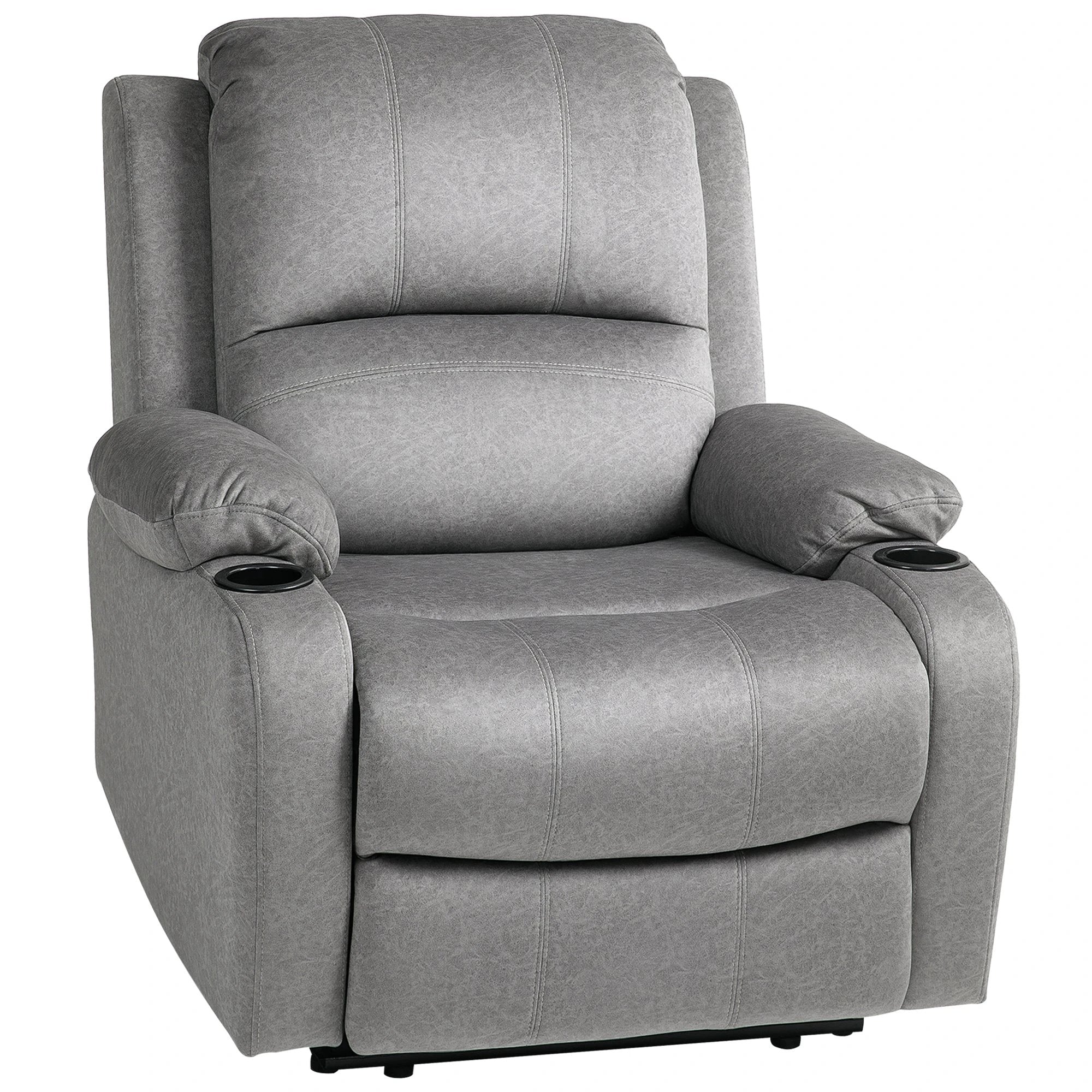 HOMCOM Recliner Armchair for Living Room, Recliner Chair with Cup Holder by HOMCOM