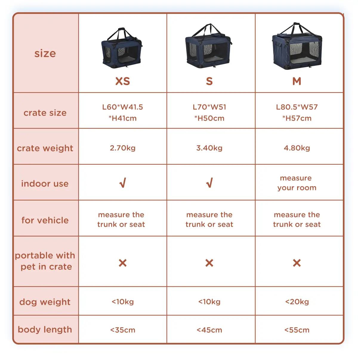 Unbranded 60cm Folding Pet Carrier Bag Soft Portable Cat Puppy Cage with Cushion Storage - Pet Carrier