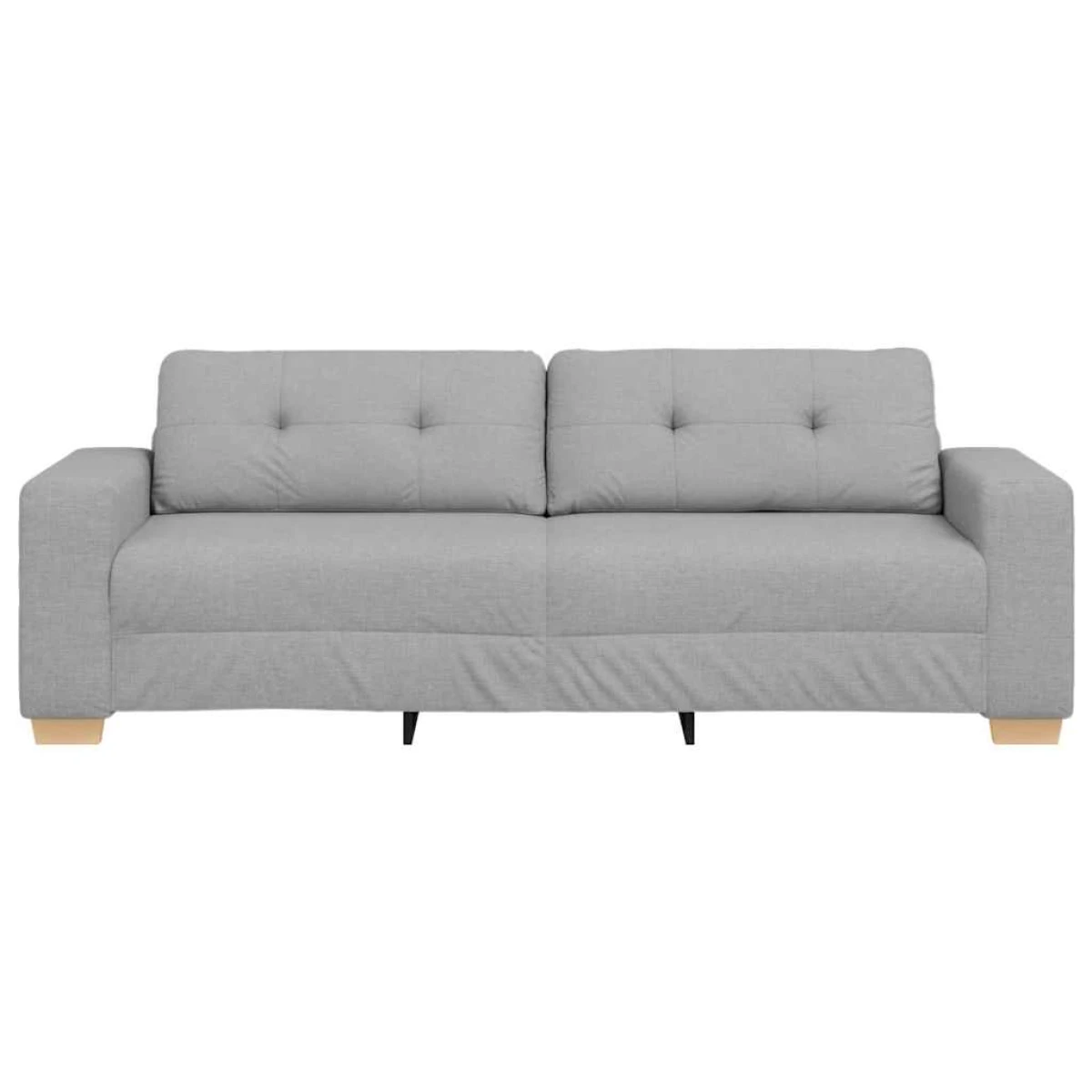VidaXL 3 Seater Sofa 180 cm Cloud Grey Fabric Living Room by vidaXL