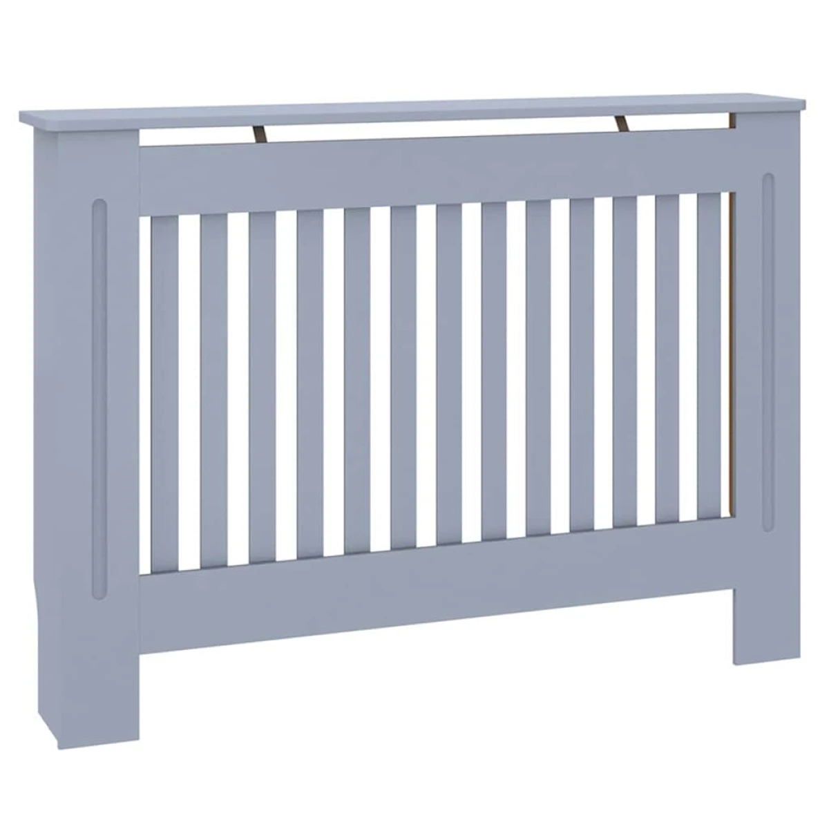 vidaXL vidaXL Radiator Cover Set 112 x 19 x 81.5 cm Grey Engineered Wood Slatted Front for Living Room - Radiator