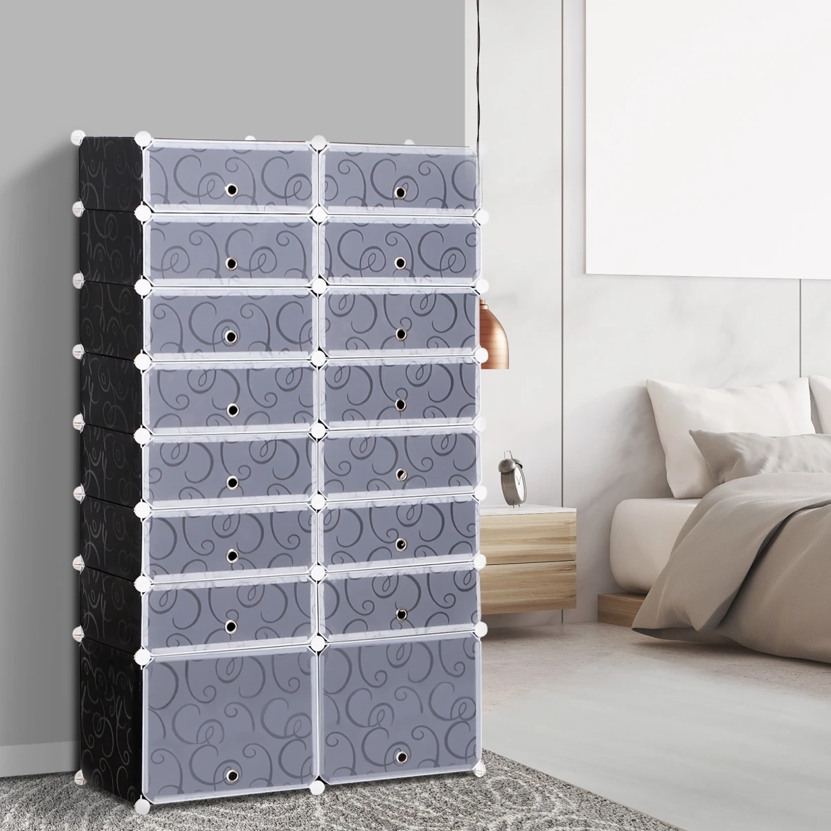 Elite 16Cube DIY Shoe Cabinet Interlock Bedroom by Unbranded