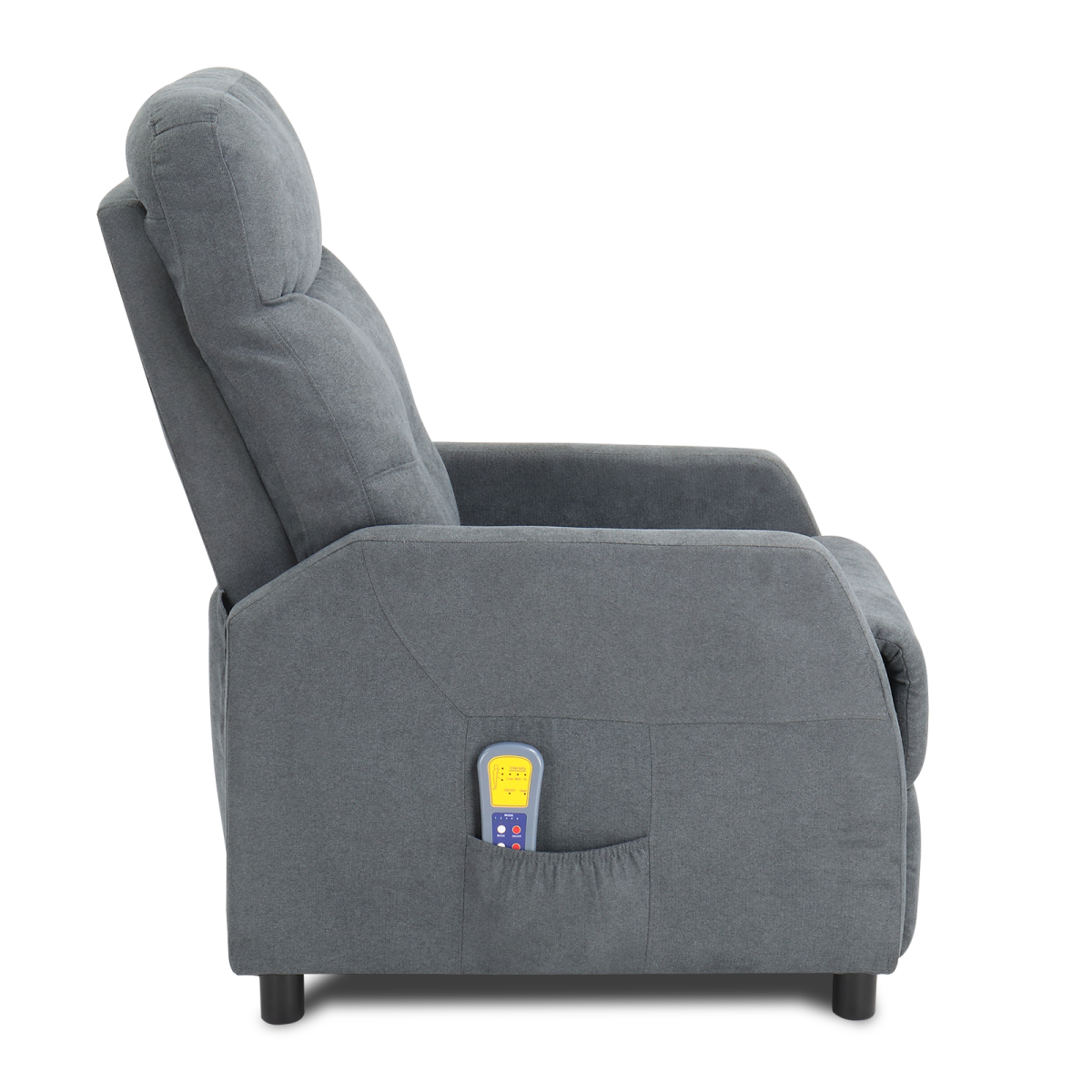 Fabric With 6-Point Massage Heating Function Recliner Light Gray - from N/A