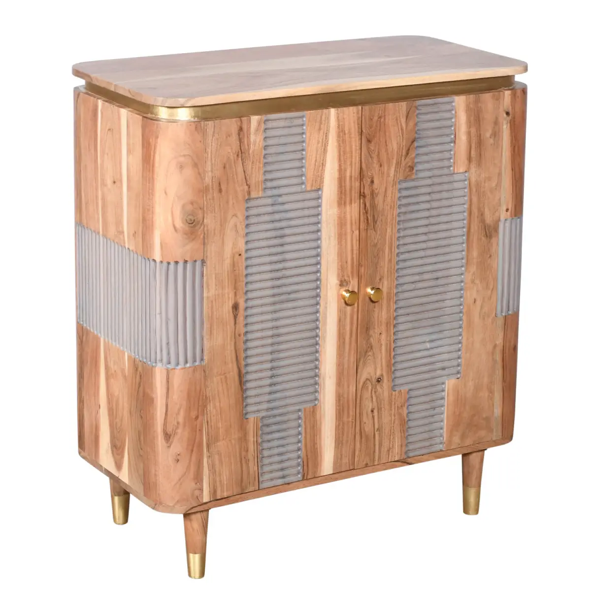Indian Hub Wilton Acacia Wood 2 Doors Sideboard - Sideboard
