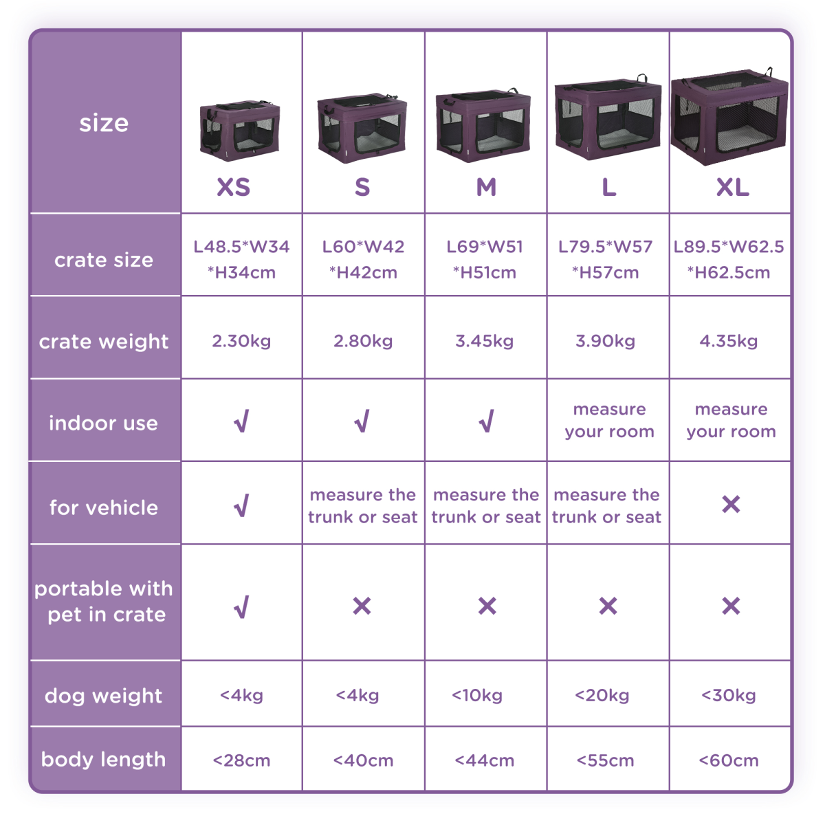 80cm Foldable Pet Carrier Cat Bag w/ Cushion, for Small, Medium Dogs - Purple - from Unbranded