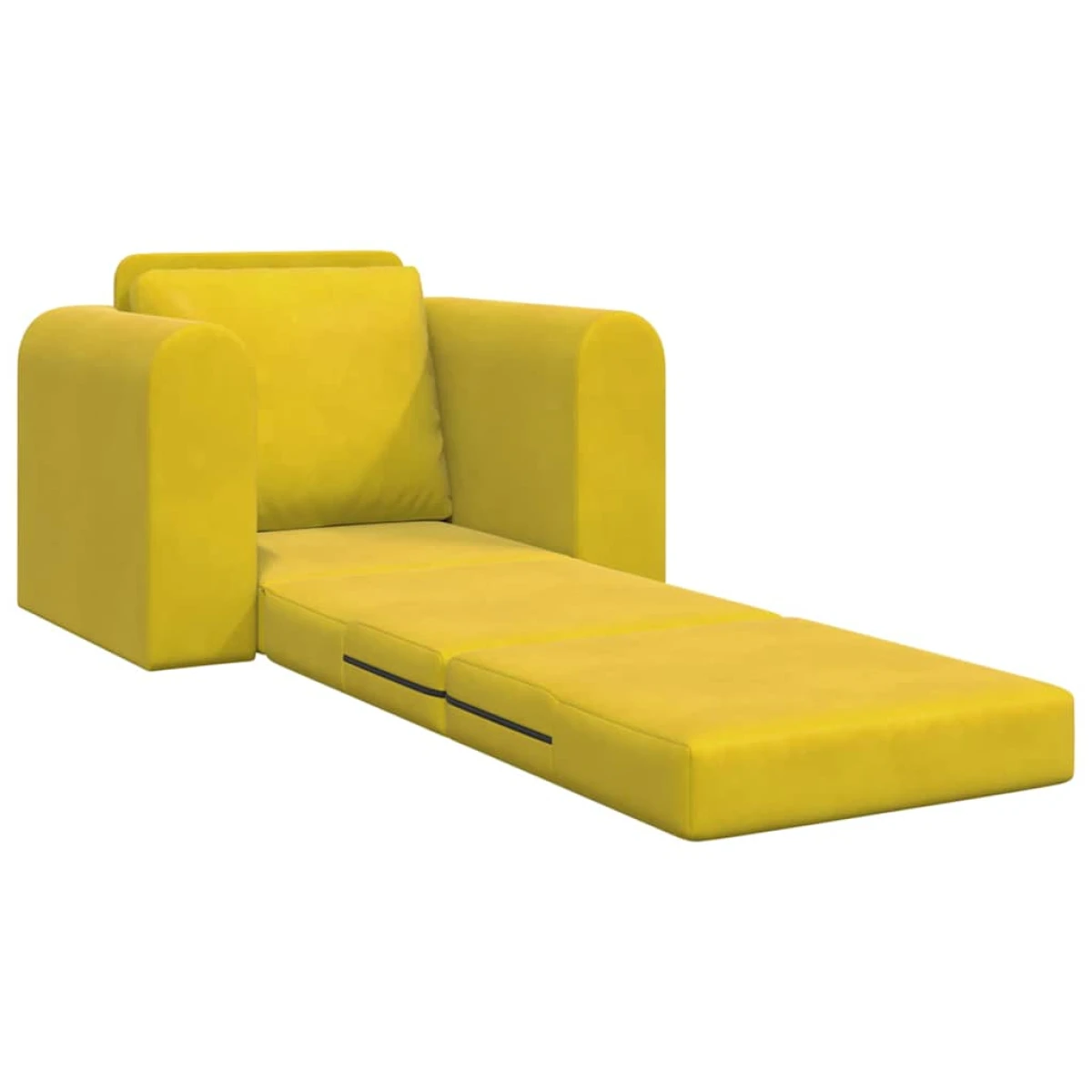 VidaXL Sofa Bed 98x71x83 Cm Velvet Yellow Living Room by vidaXL