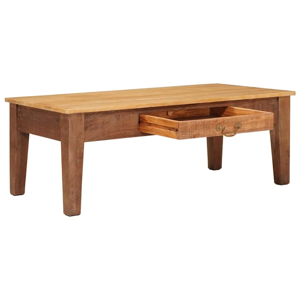 vidaXL VidaXL Coffee Table 110 x 55 x 40 cm Solid Mango Wood With Drawer Living Room Decor - Coffee Table