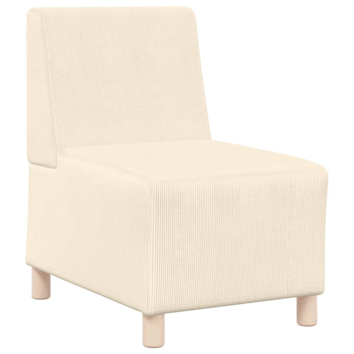 vidaXL VidaXL Modular Sofa Unit 55x74x82 Cream Corduroy LivingRoom - Sofa