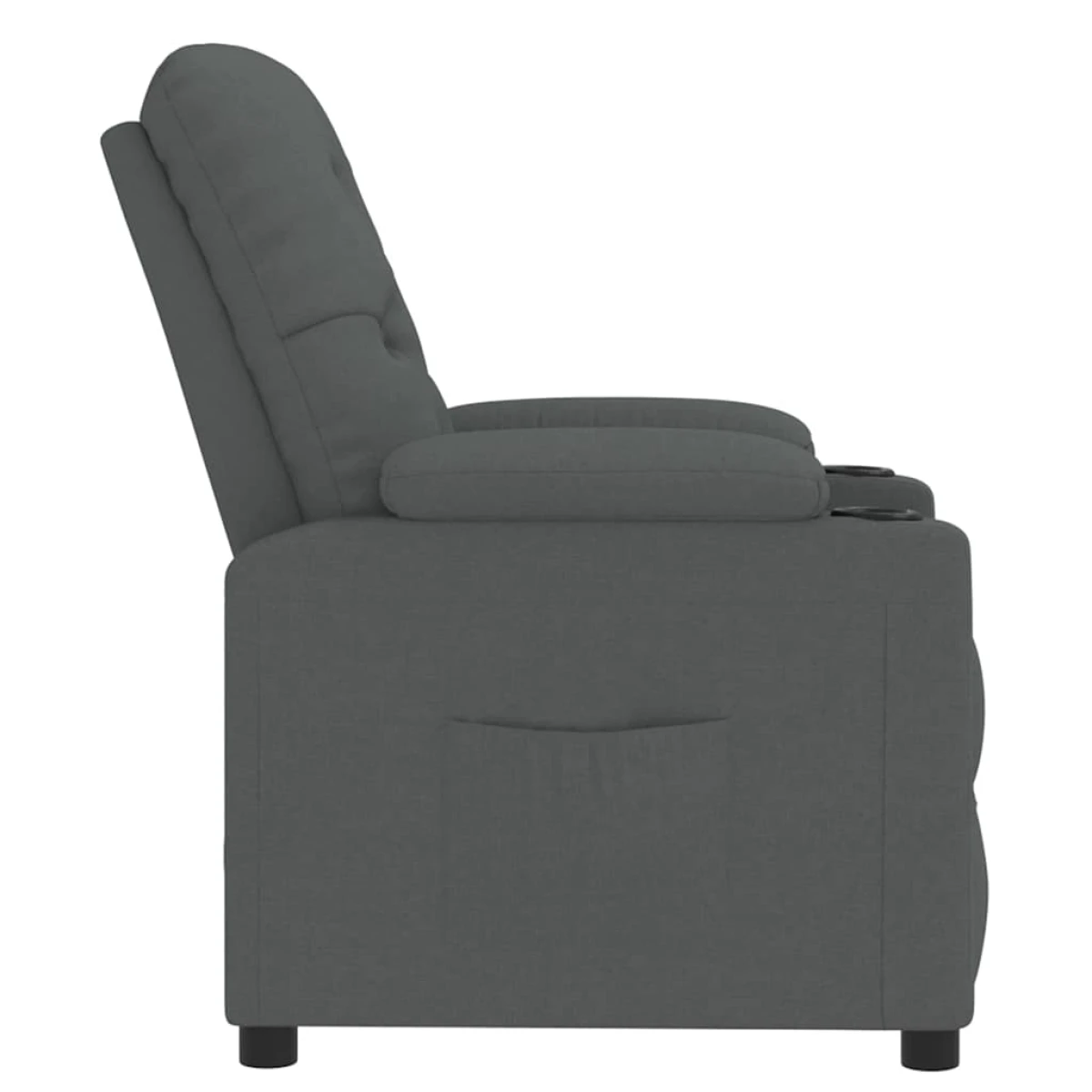 VidaXL Recliner Chair Dark Grey Plush Comfort Living Room by vidaXL