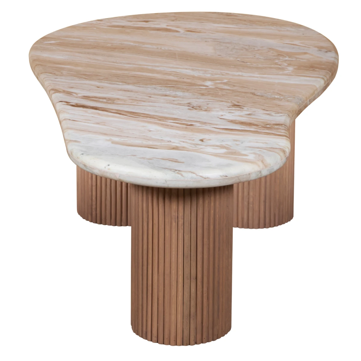 Indian Hub Ashford Coffee Table Oval MarbleTop Home - Coffee Table