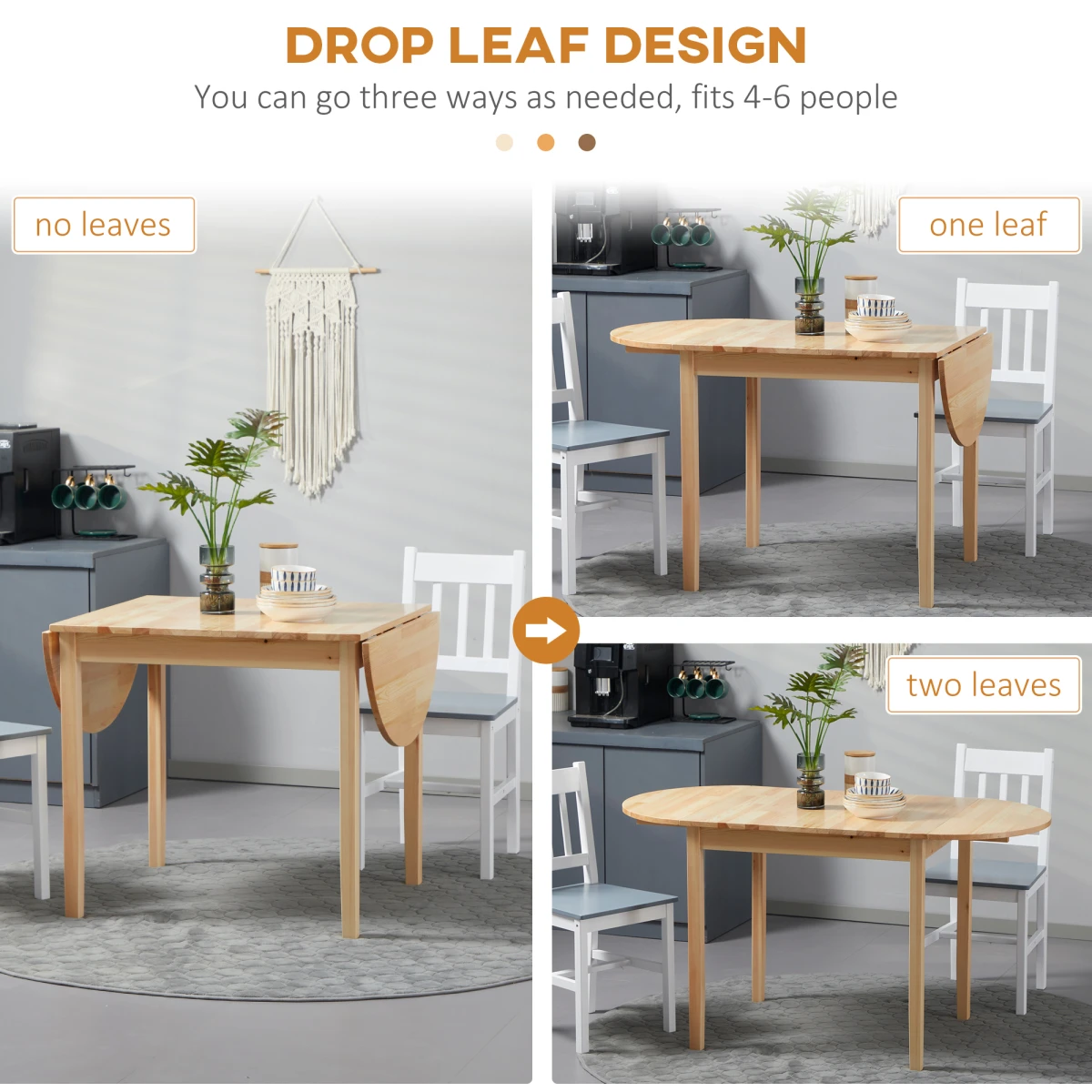 Natural Pine Dining Table Set Large Oval Drop Leaf Non Slip Feet Chairs Included Seats Four To Six by N/A