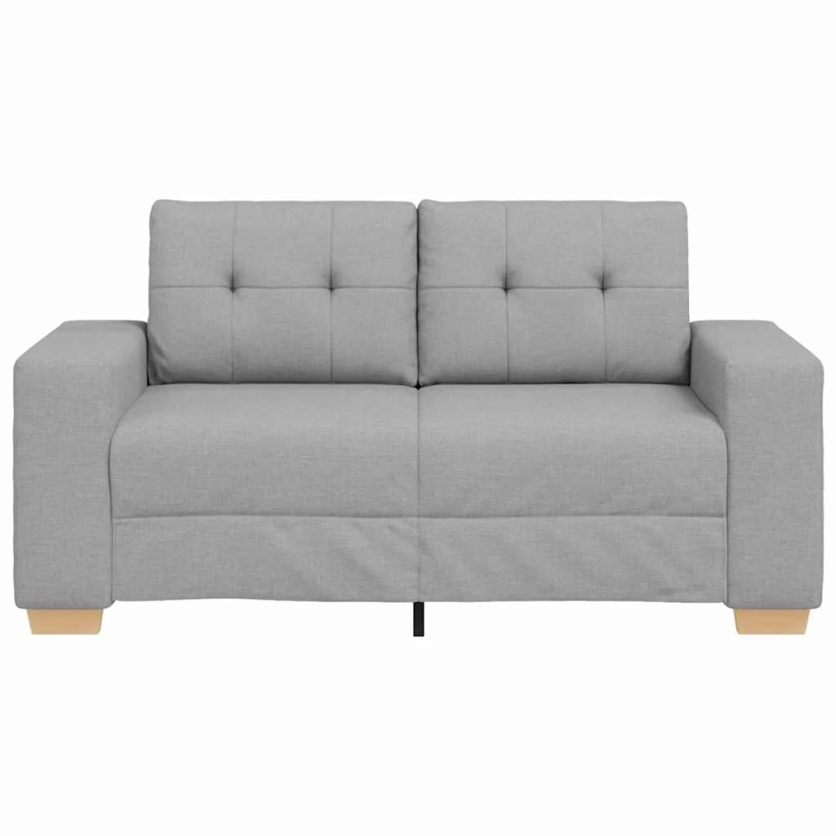 VidaXL Loveseat Sofa Compact Cloud Grey Fabric by vidaXL