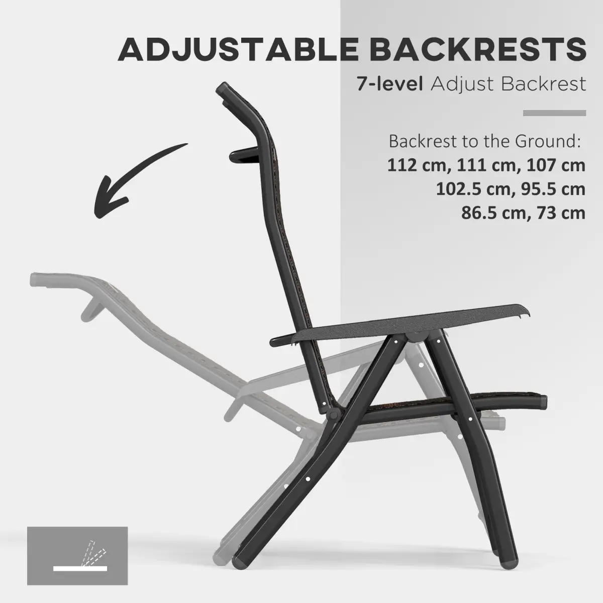 Outsunny Outsunny Set of 4 Outdoor Rattan Folding Chair w/ Adjustable Backrest Brown - Folding Chairs