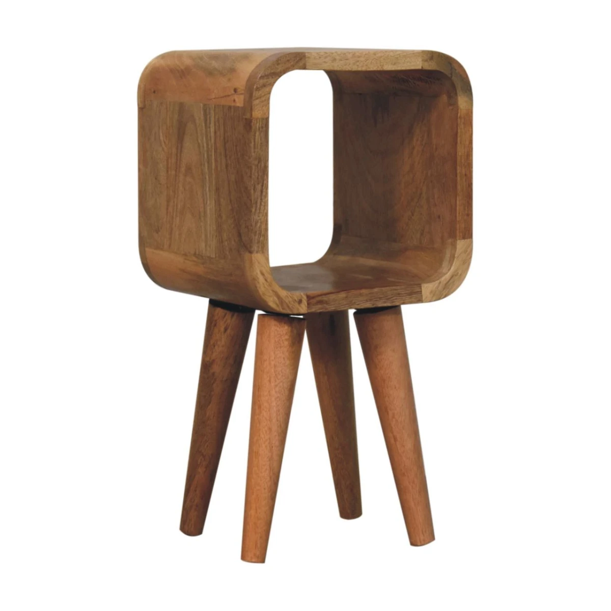 Artisan Furniture Artisan Bedside Table Mini Open Curve Mango Wood - Bedside Table