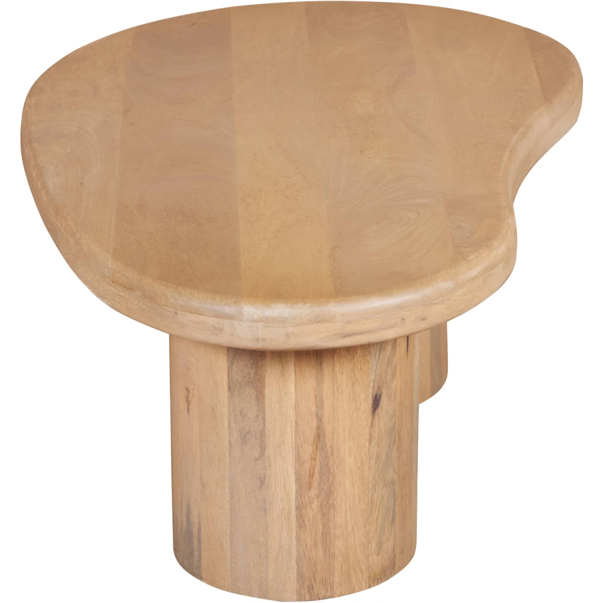 Indian Hub Solid Mango Wood Coffee Table 92x58x35 Cm Fluted Pattern For Modern Living Rooms - Coffee Table