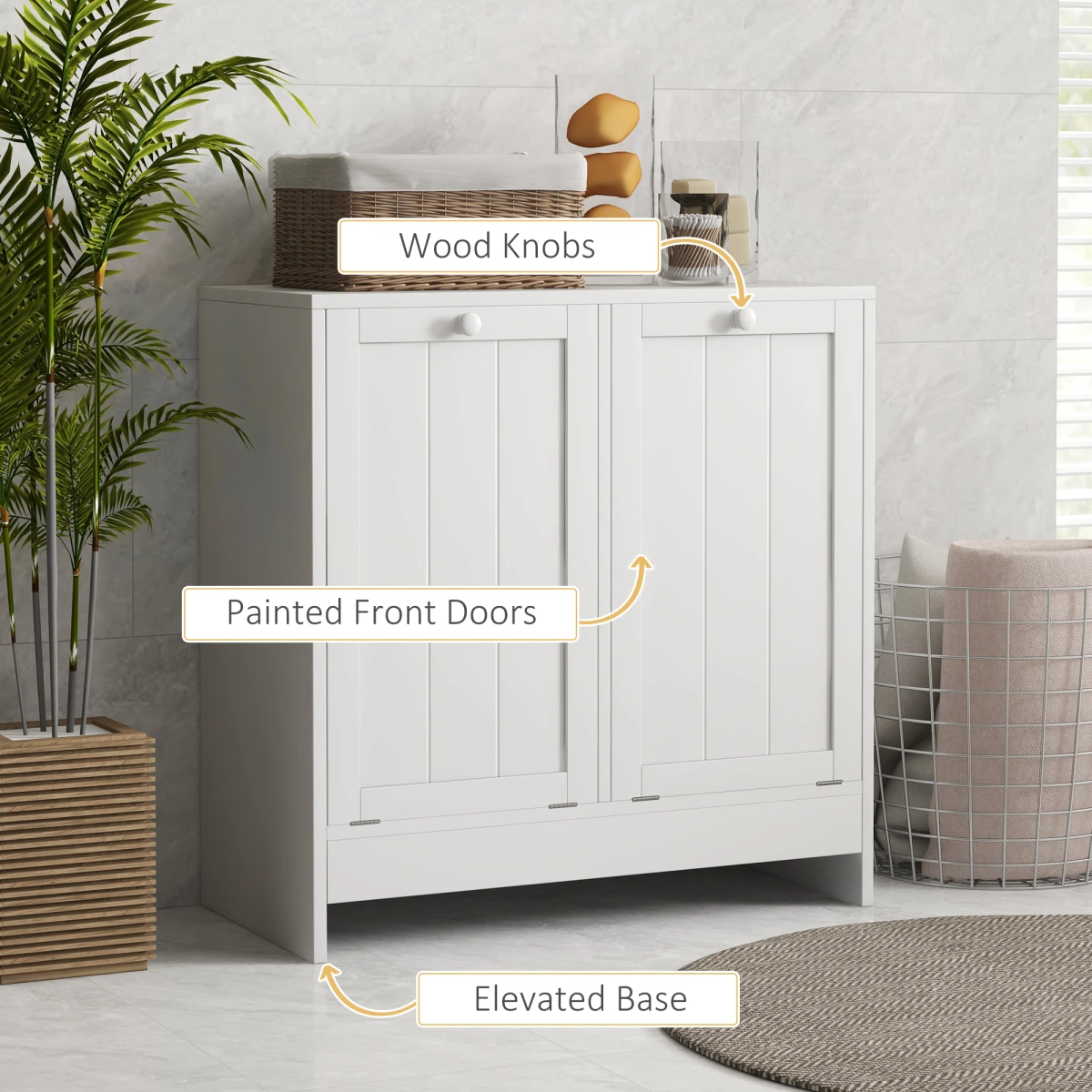 Chester Wardrobe Compact Cabinets Tilt Hamper Home by N/A
