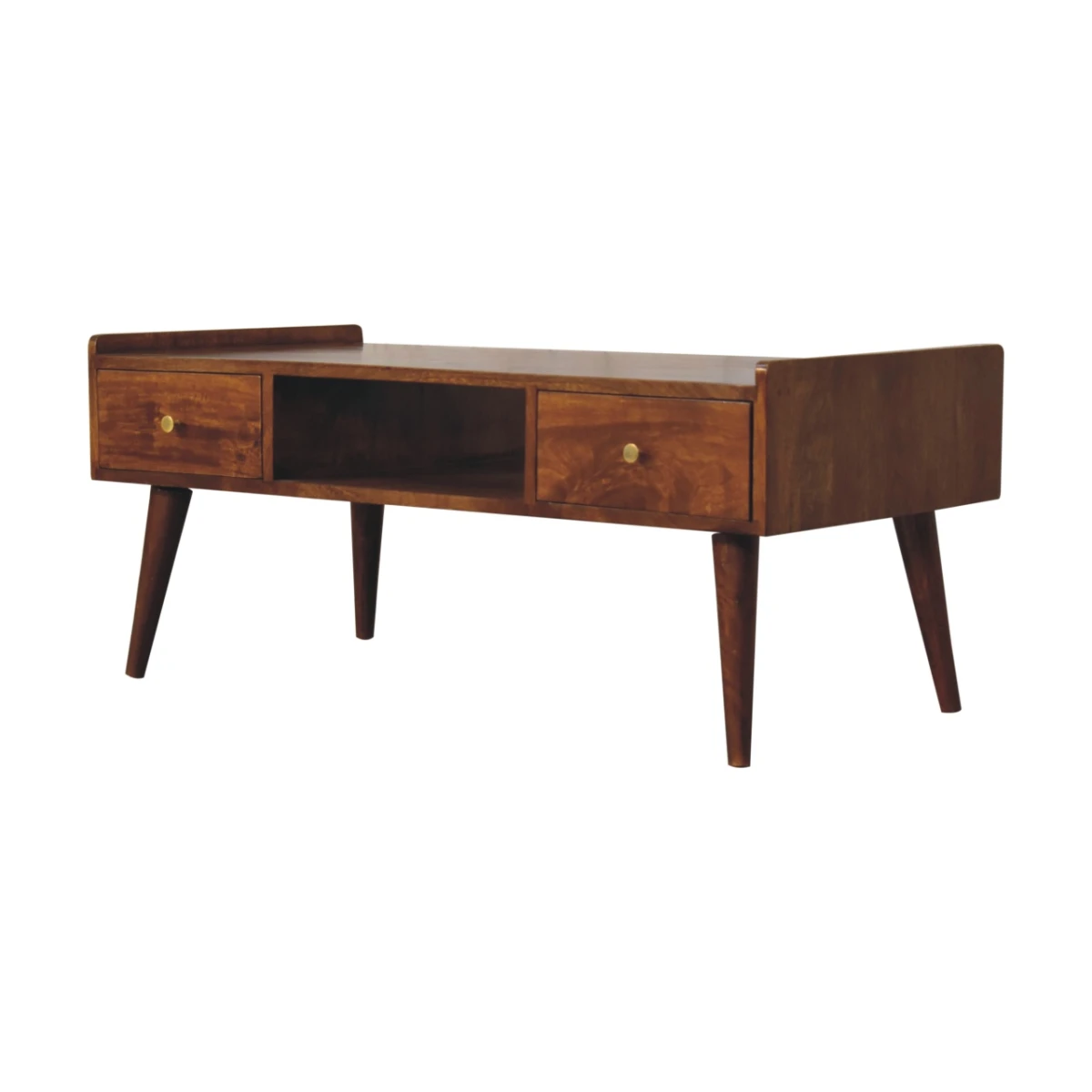 Artisan Furniture Artisan Media Unit Wide Chestnut Finish Elevated Legs TV - TV Unit
