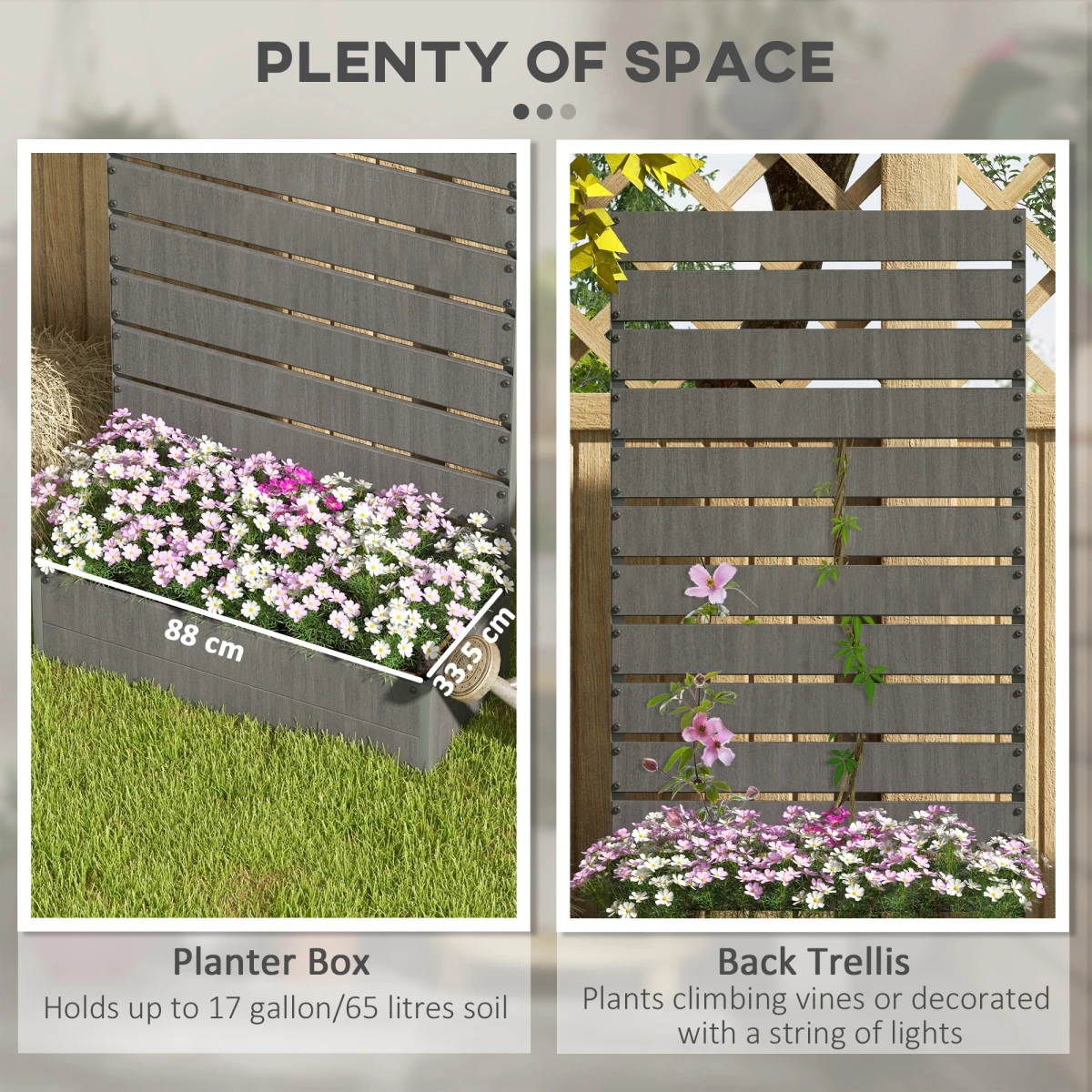 Outsunny Raised Garden Bed Tall with Trellis For Gardeners by Outsunny
