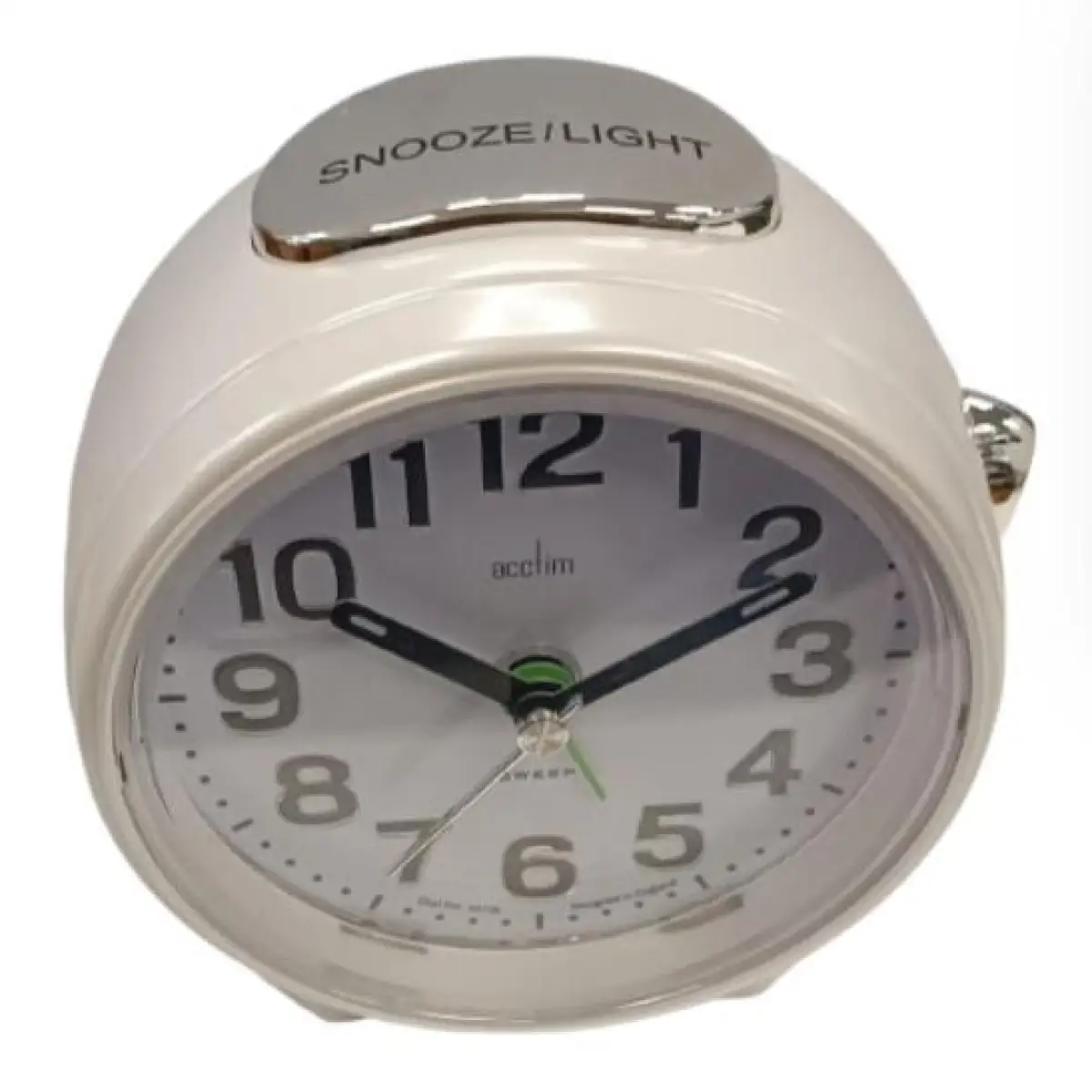 Acctim Acctim Eden Non Ticking Sweep Crescendo Alarm Clock in White - 16522 - Clock