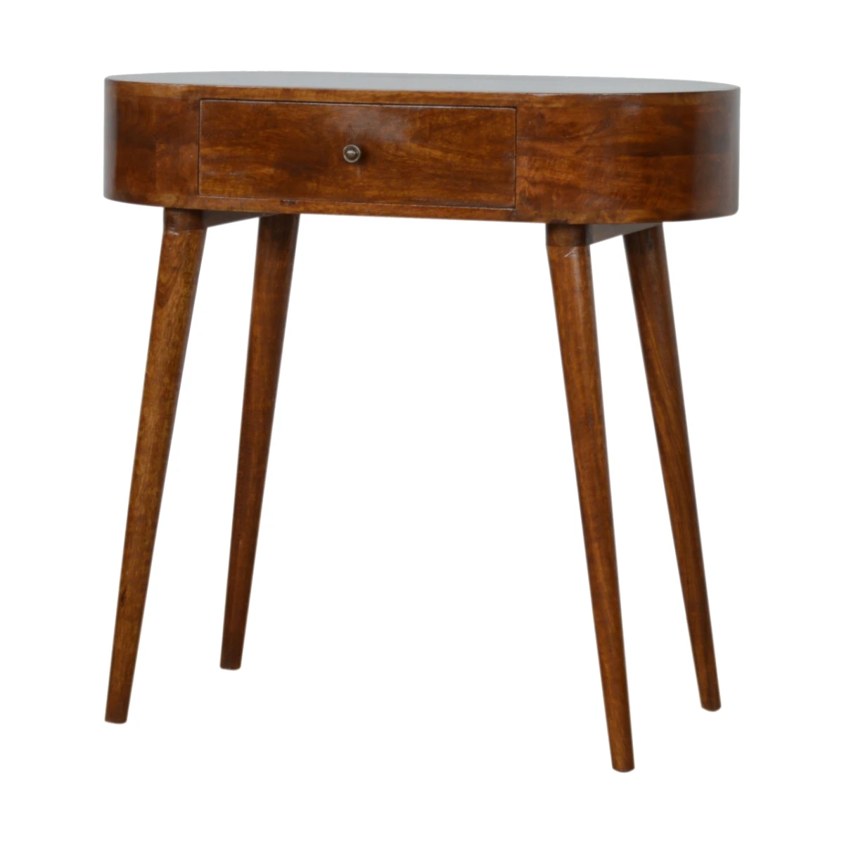 Artisan Furniture Artisan Furniture Console Table Compact Solid Mango Chestnut Finish With Drawer For Living Room - Console Table
