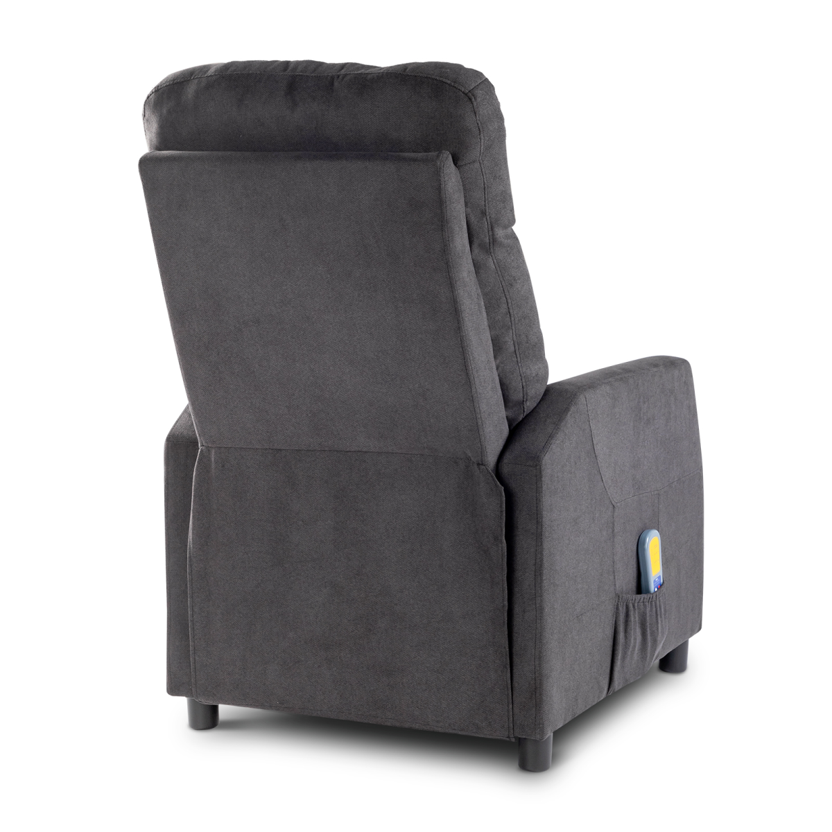 Fabric With 6-Point Massage Heating Function Electric Recliner Black - from N/A