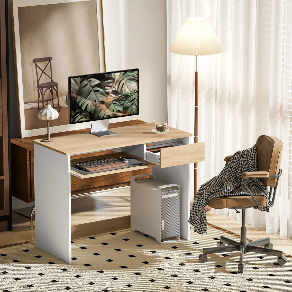 N/A Premium Office Chair Compact Keyboard Tray Drawer - Office Chair