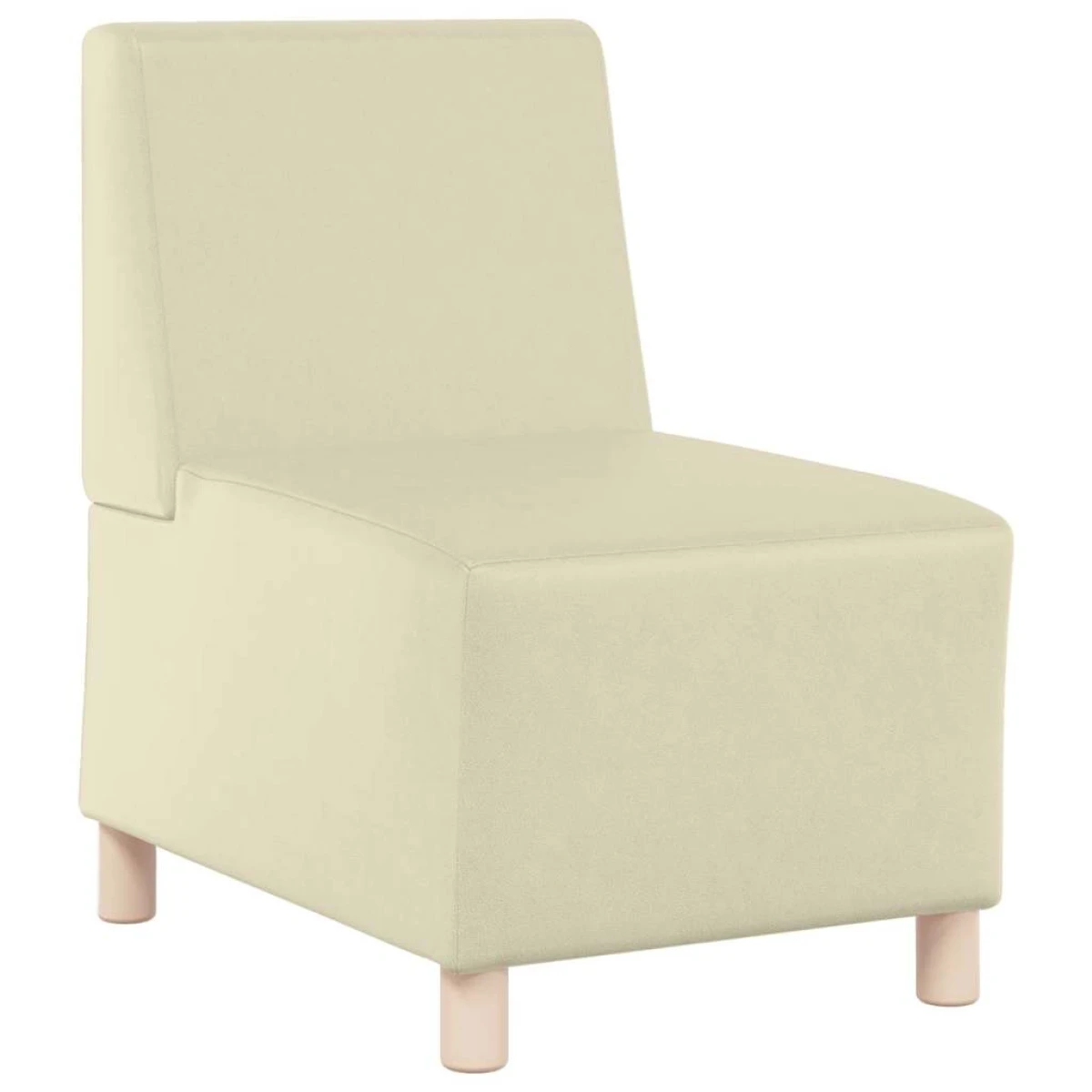 vidaXL VidaXL Modular Sofa 55x74x82 Cream Faux Leather Living Room - Sofa