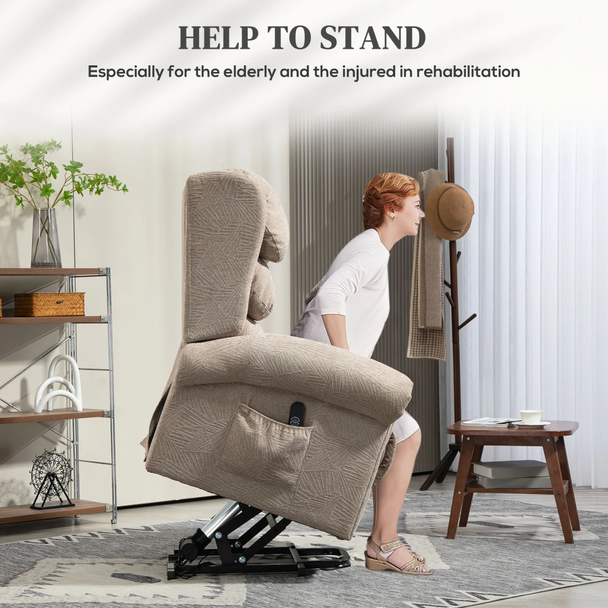 HOMCOM Lift Recliner Chair Oversized Remote for Elderly by HOMCOM
