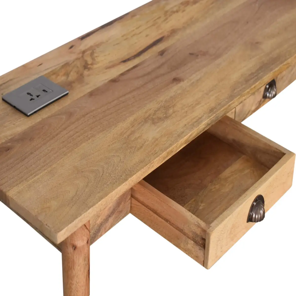 Artisan Furniture Artisan Furniture 2 Drawer Cable Writing Desk, Brown Color - Desk