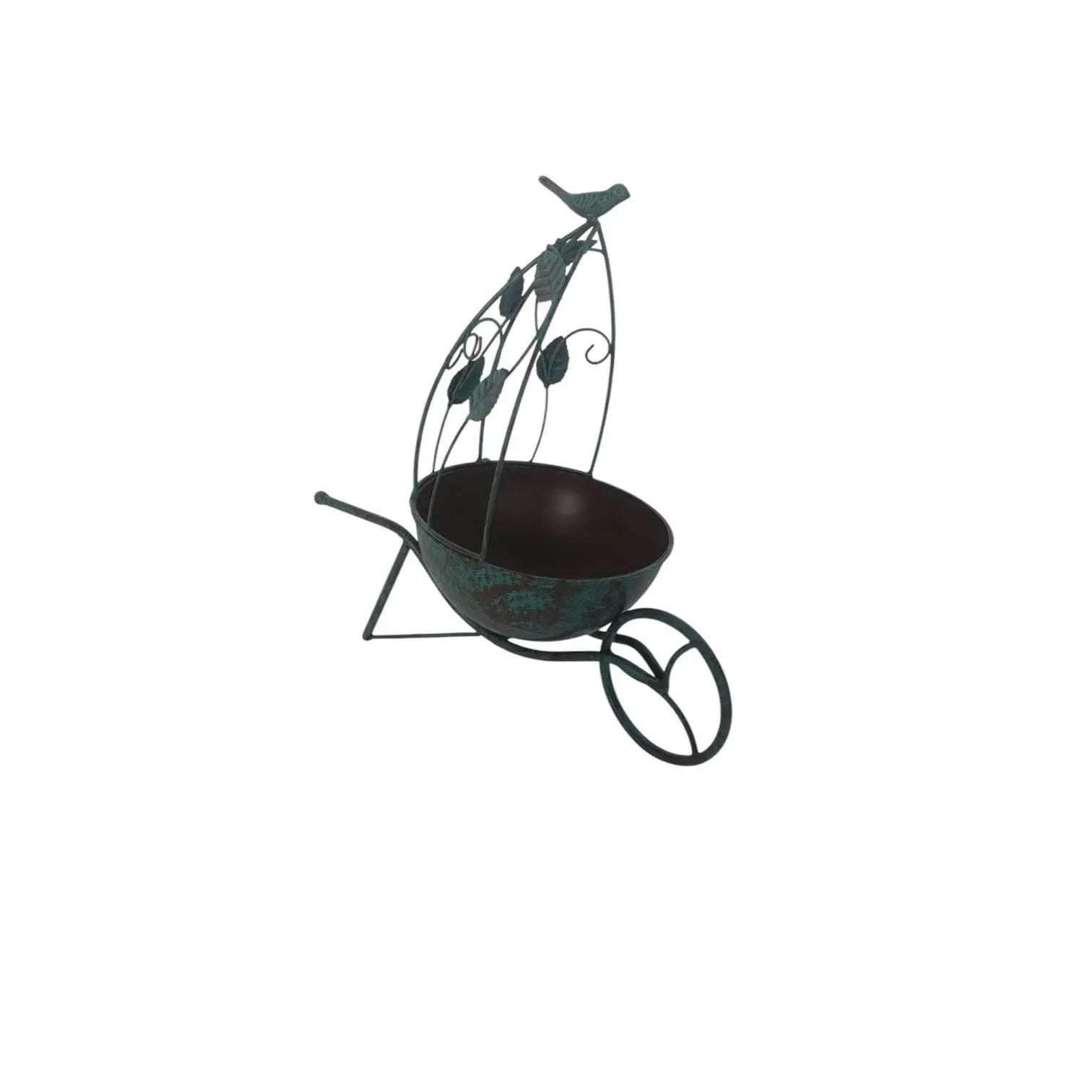 MSL 36CM GREEN METAL GARDEN PLANTER - Planters