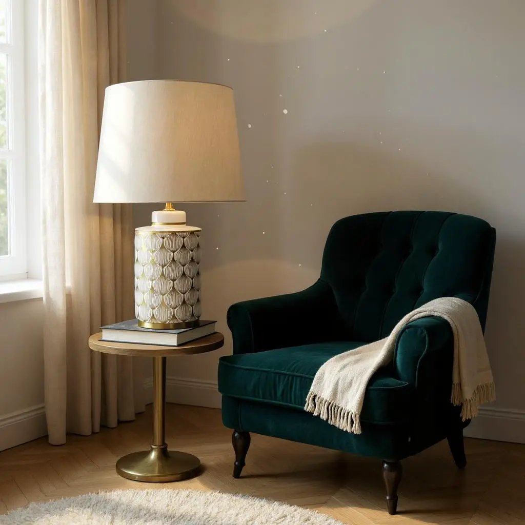 MSL 43CM LAMP AND SHADE - Lamp