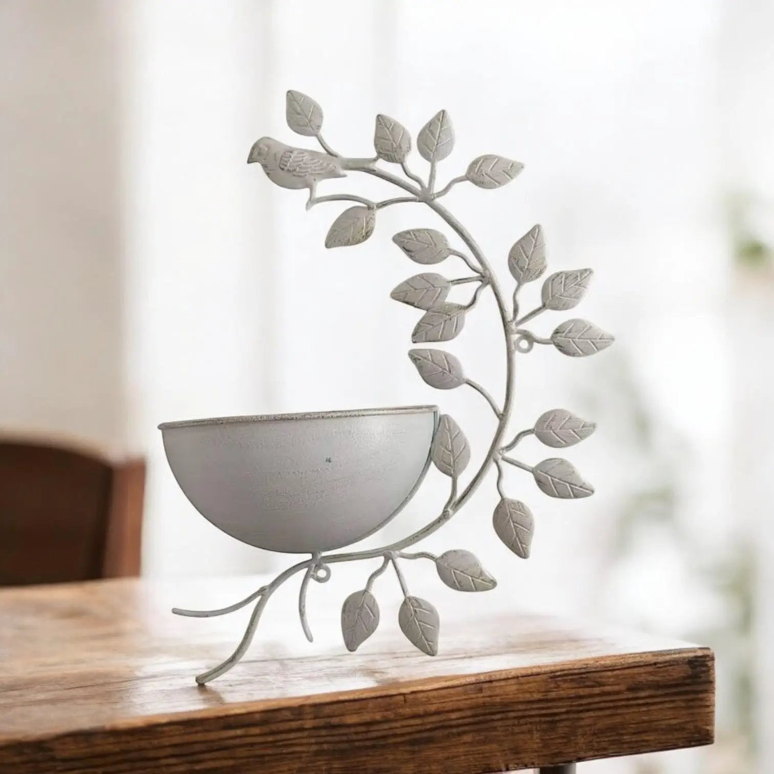 MSL 42CM CREAM METAL GARDEN PLANTER - Planters