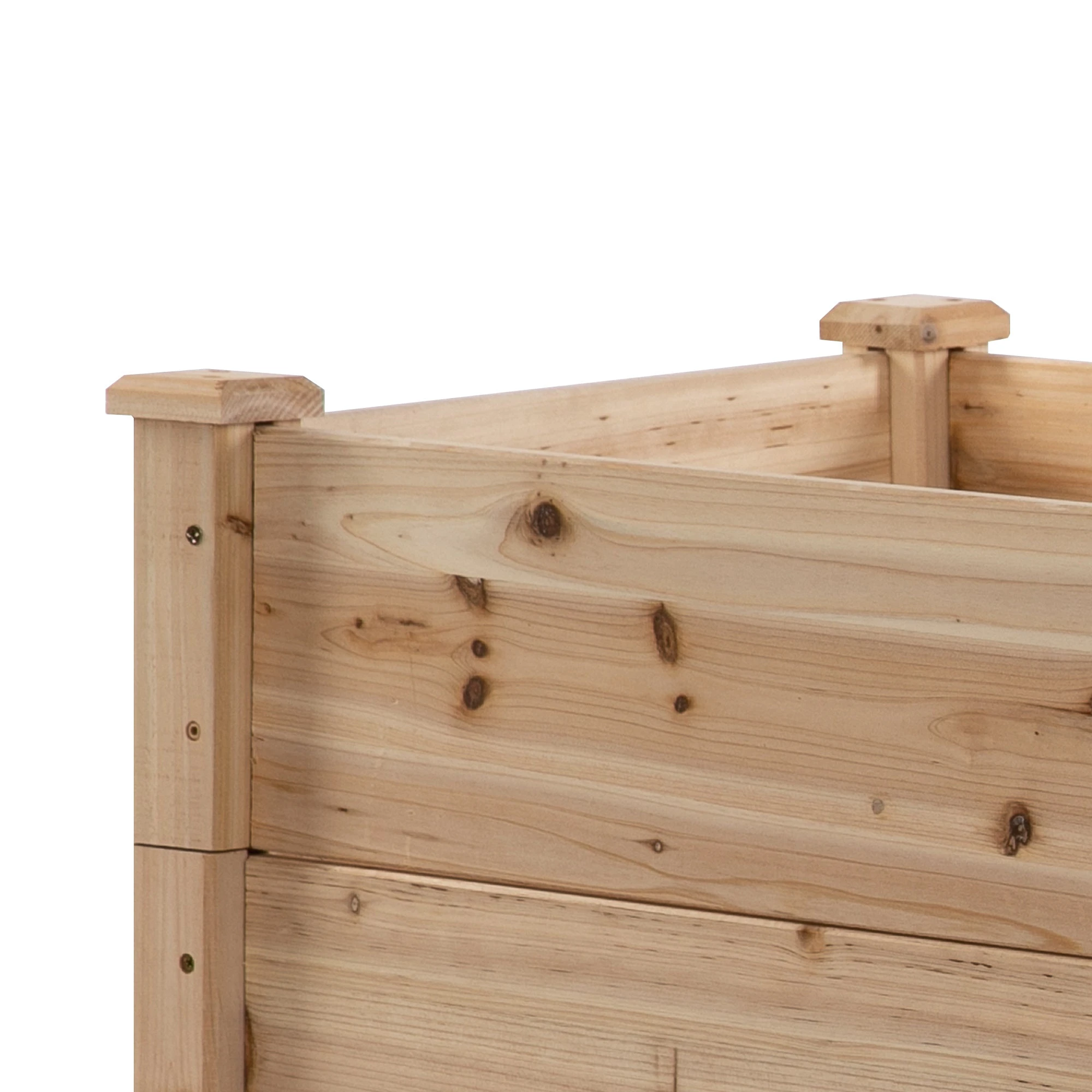 Outsunny Premium Raised Bed Planter 124x124x56cm Three Tier Garden - Planters